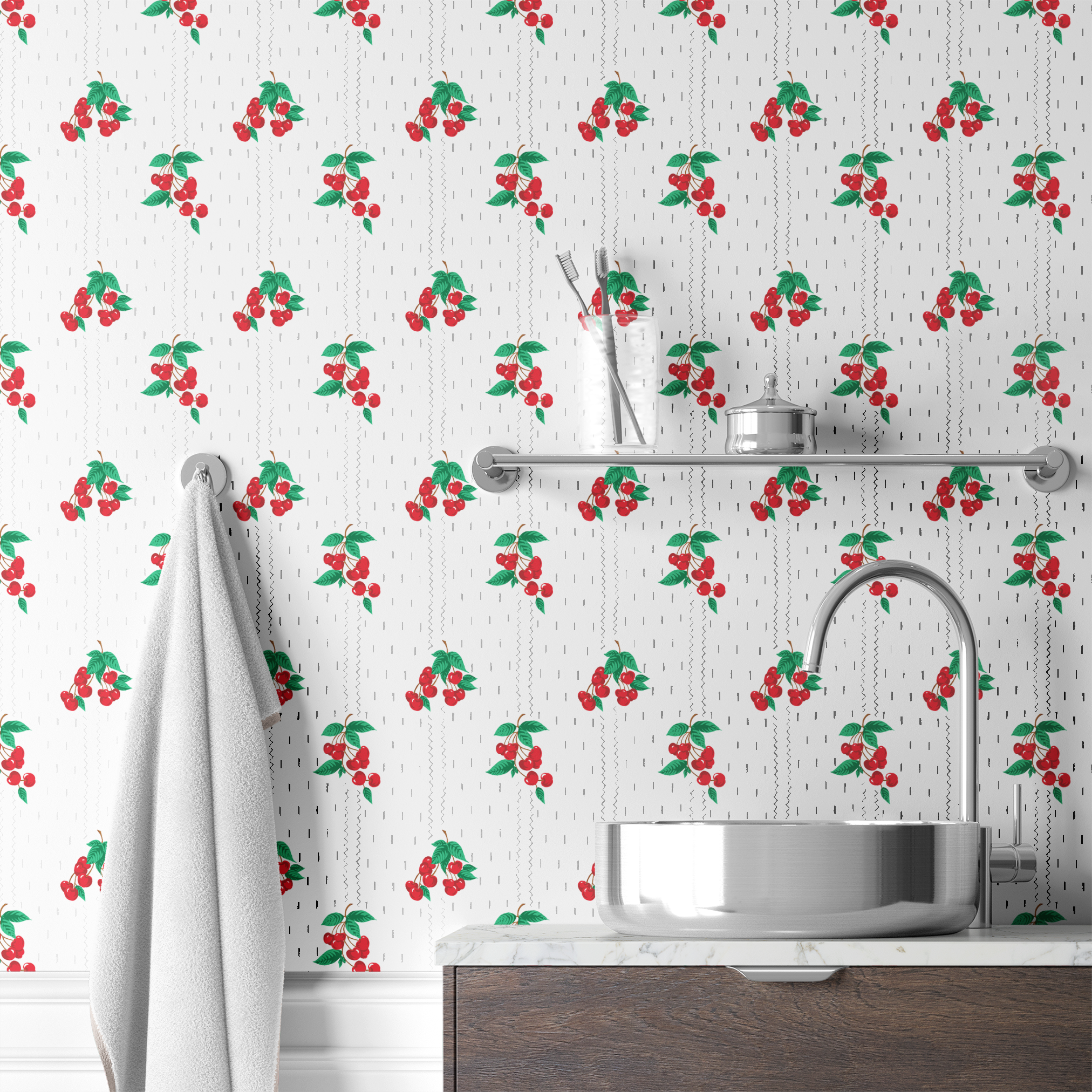 wallpaper bath mockup