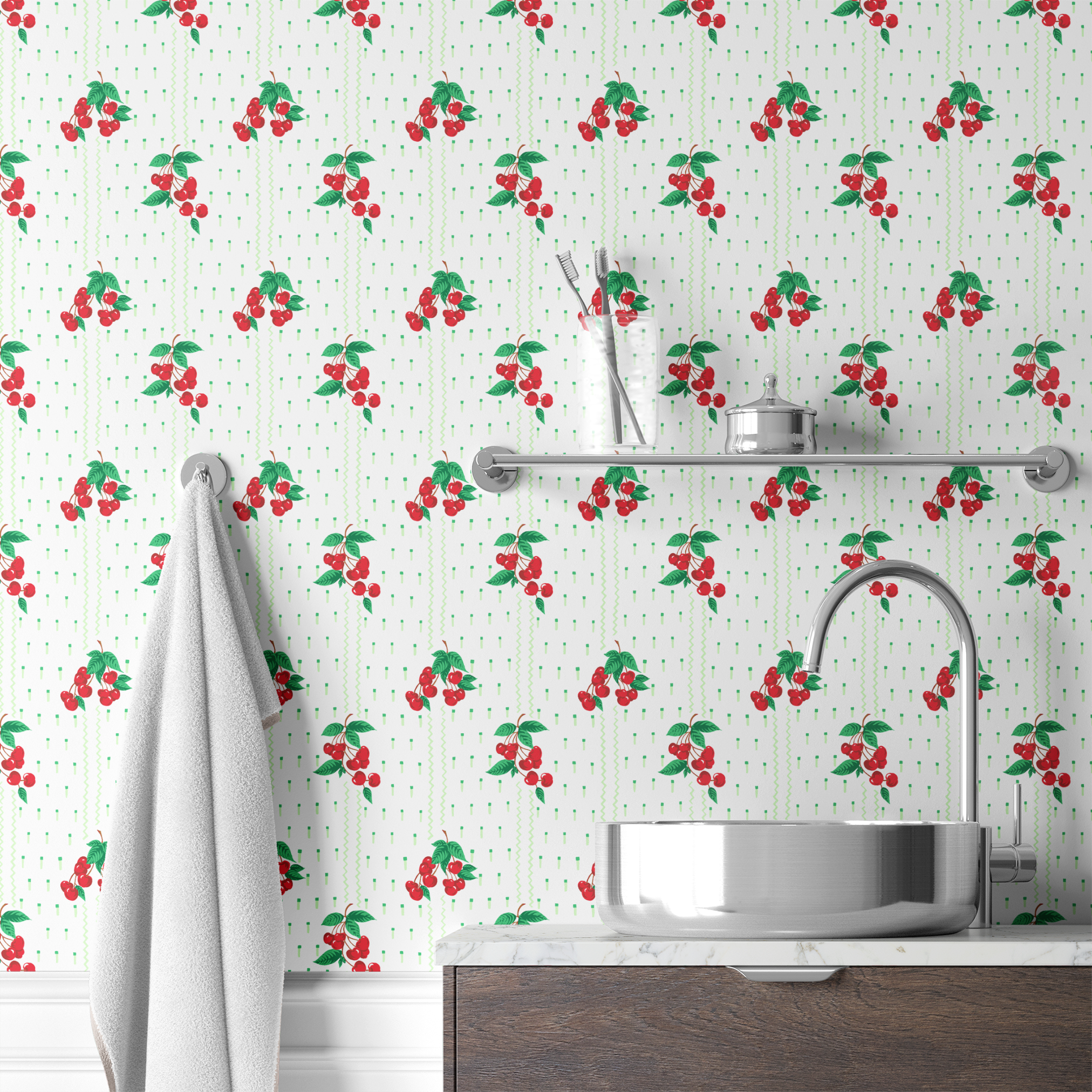 wallpaper bath mockup