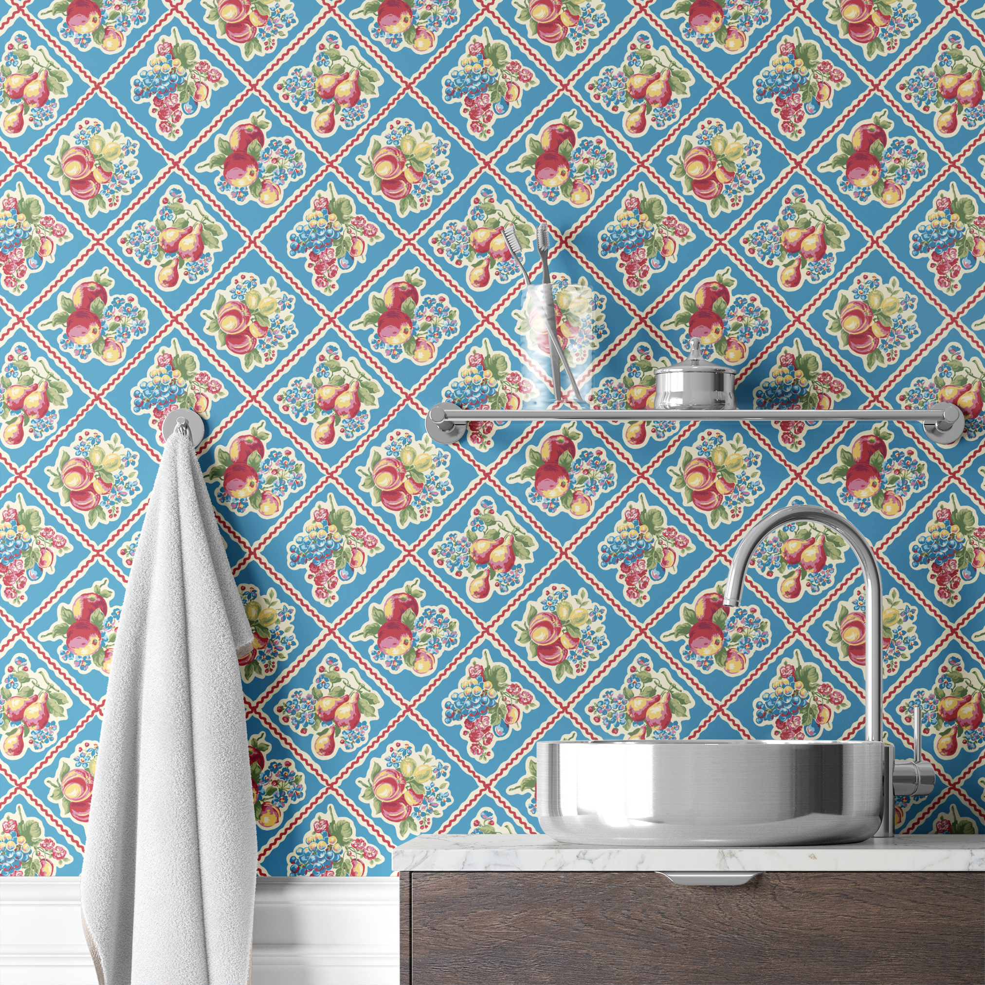 wallpaper bath mockup