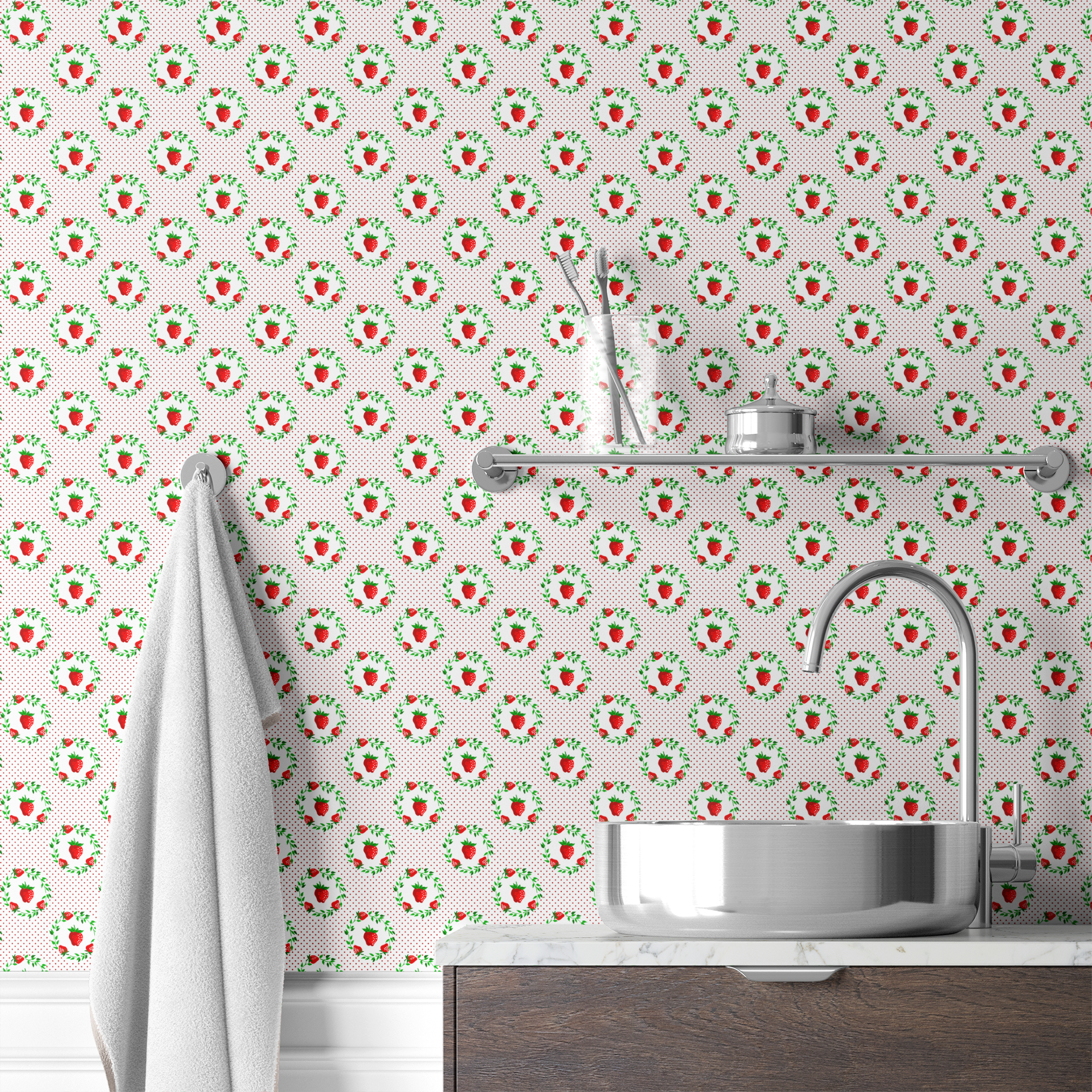 wallpaper bath mockup