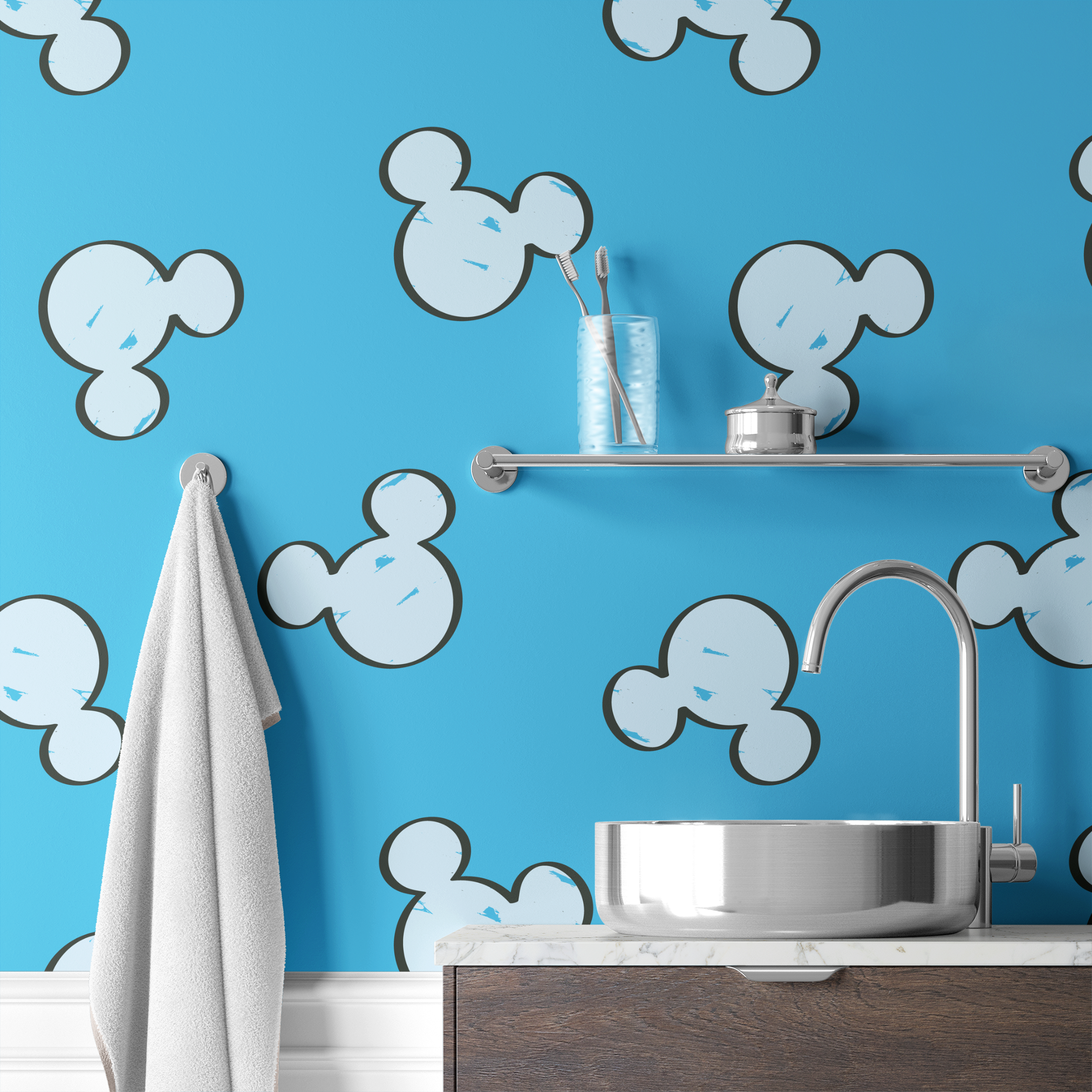 wallpaper bath mockup