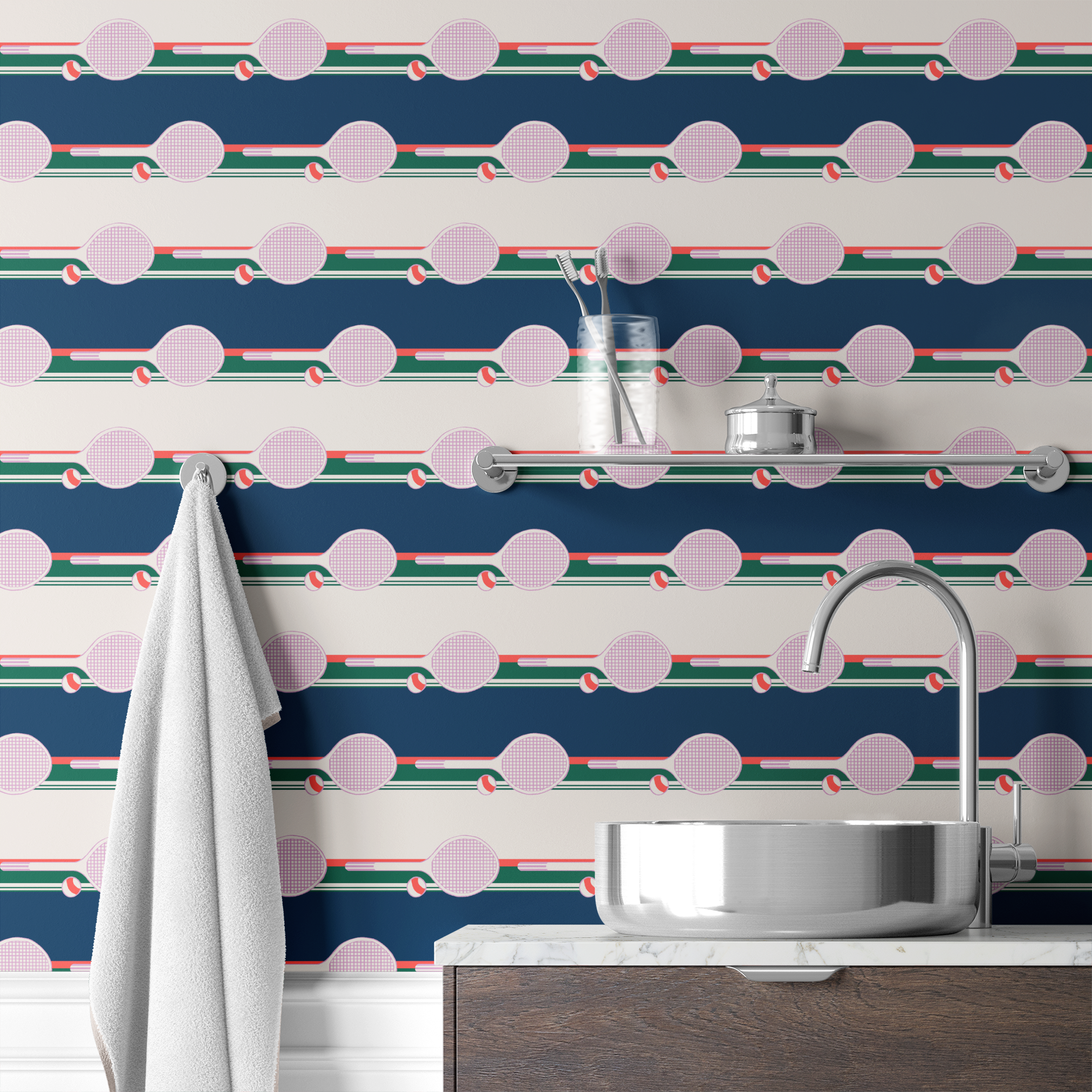 wallpaper bath mockup