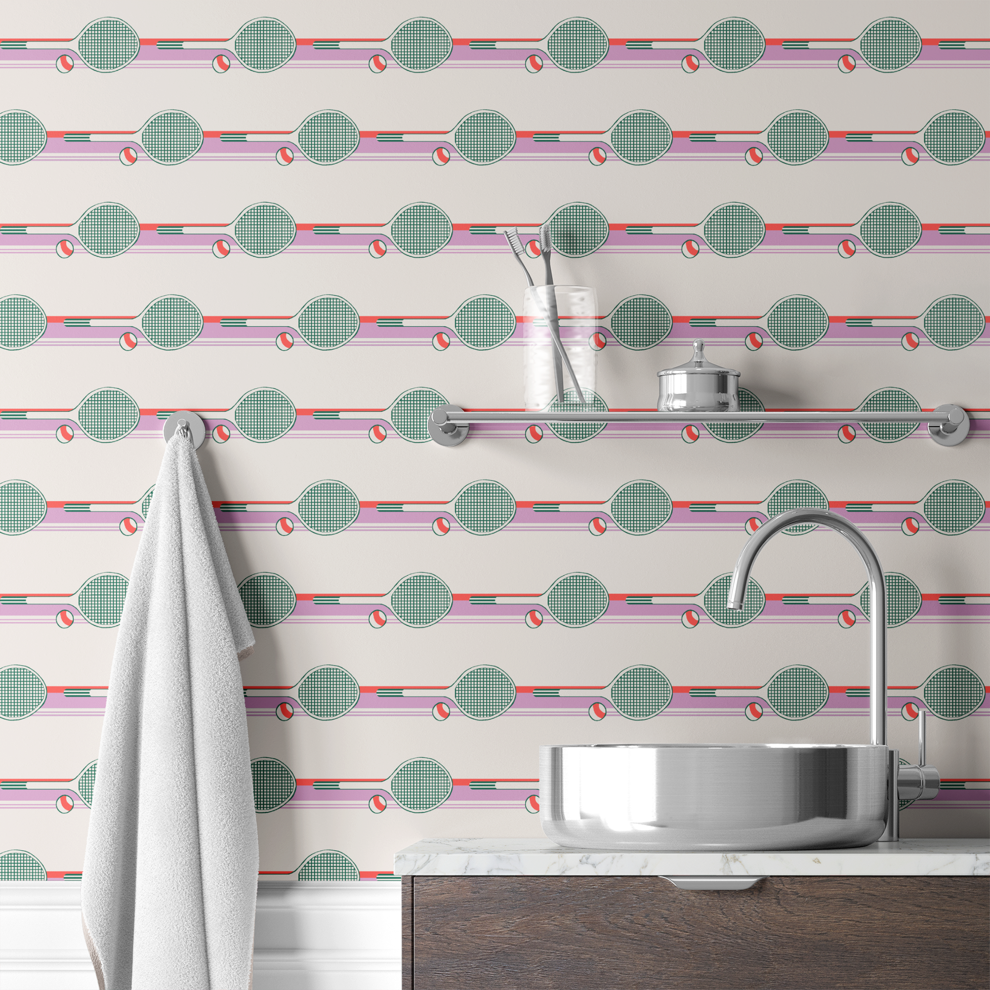 wallpaper bath mockup