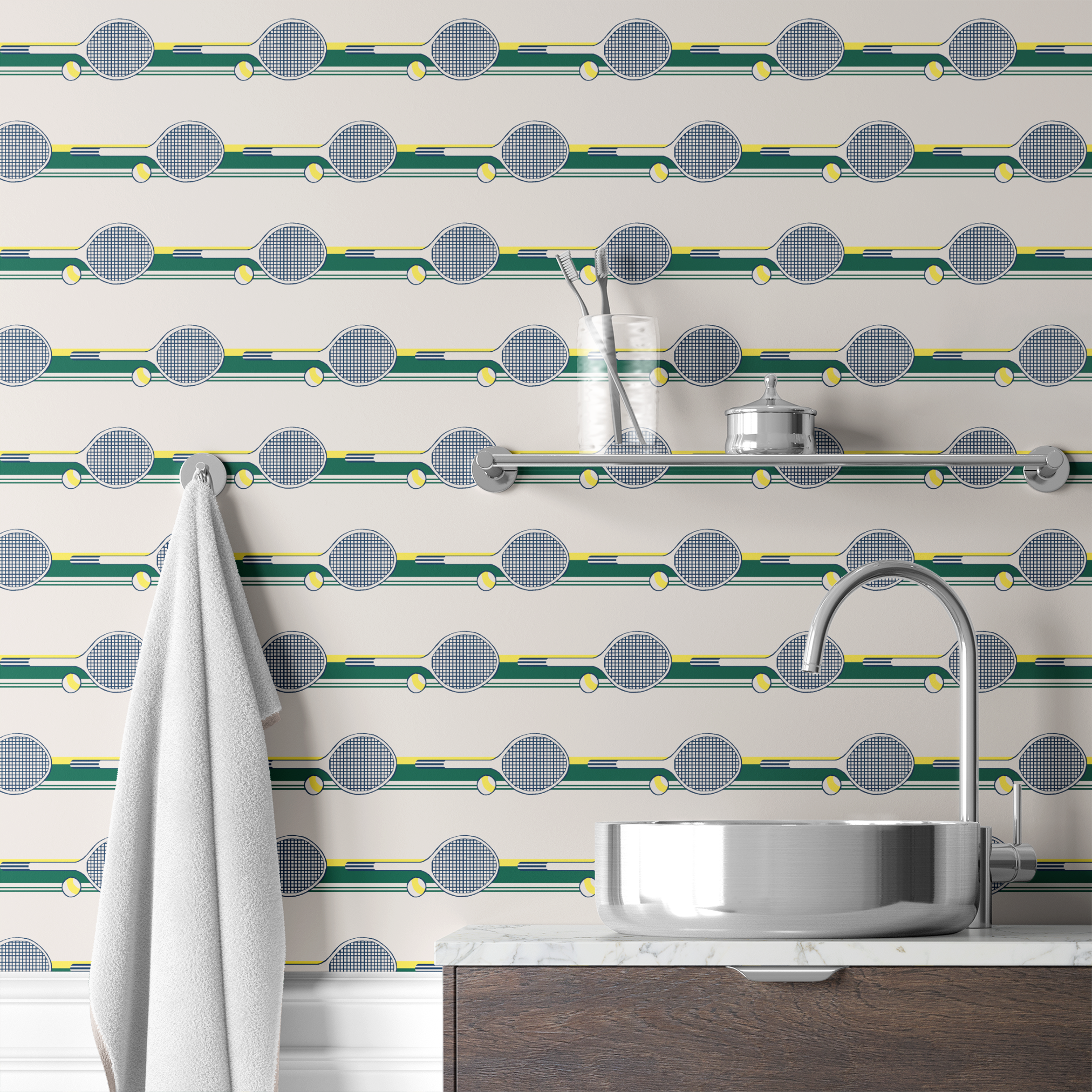 wallpaper bath mockup