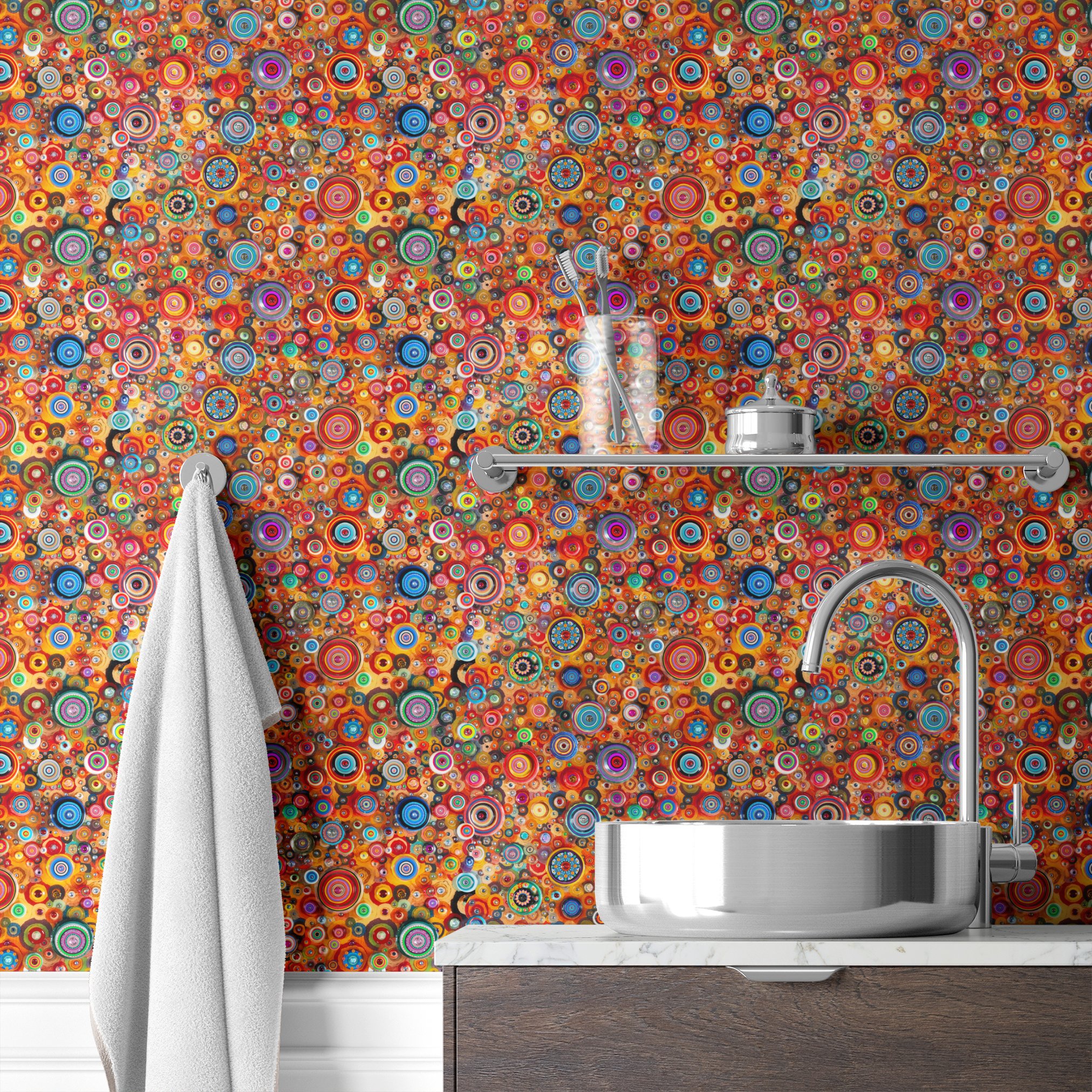 wallpaper bath mockup