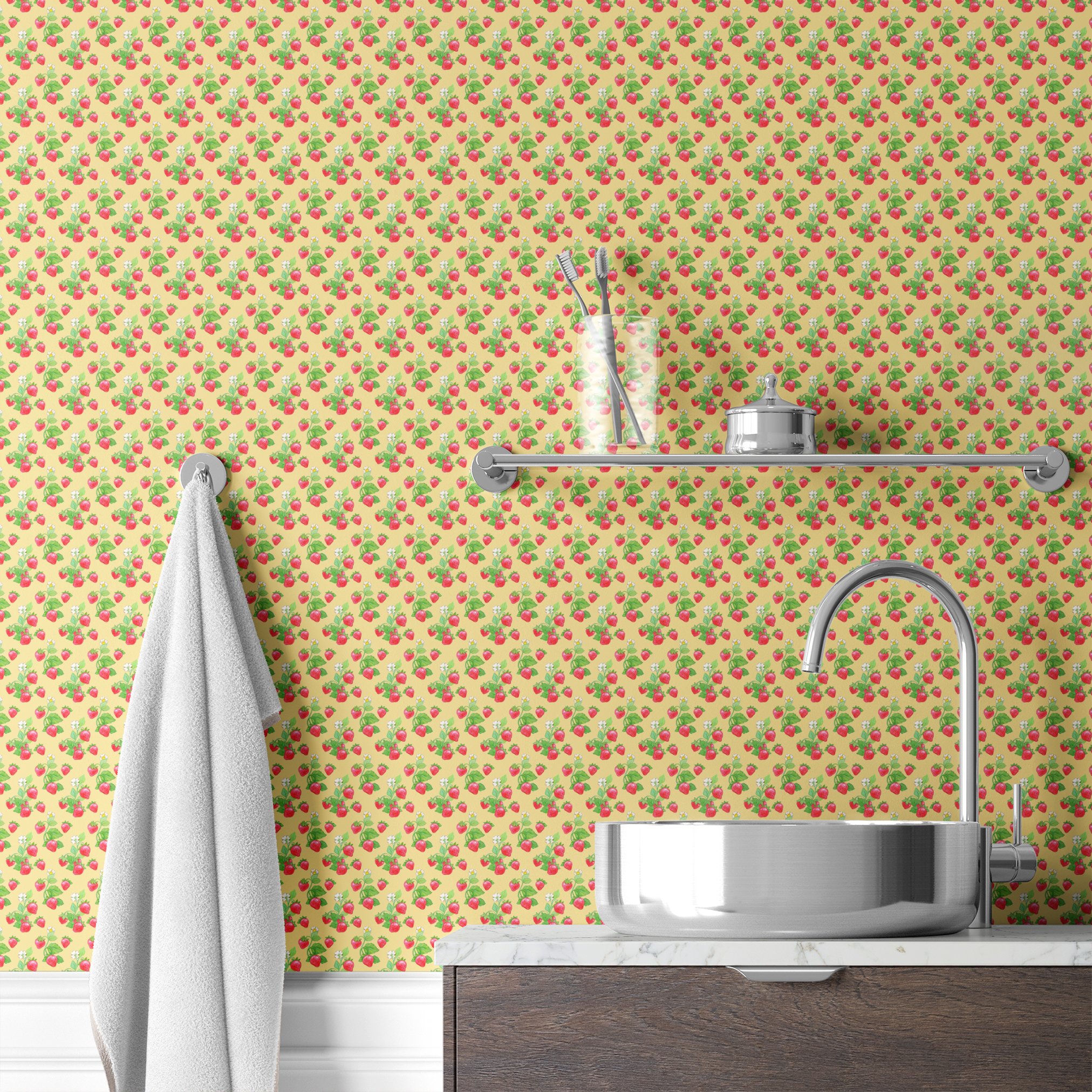 wallpaper bath mockup