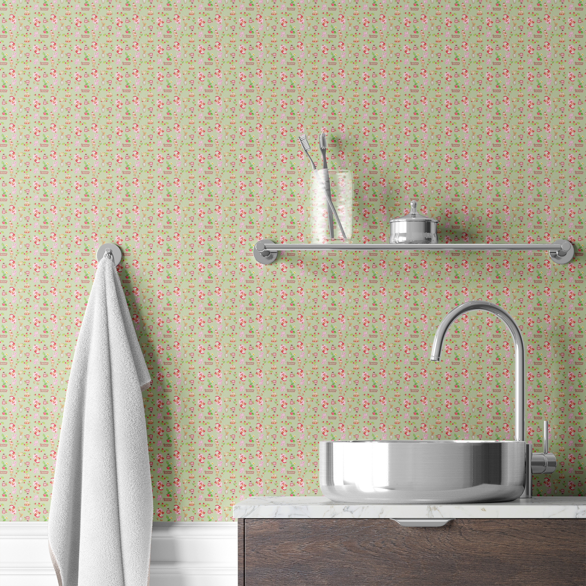 wallpaper bath mockup
