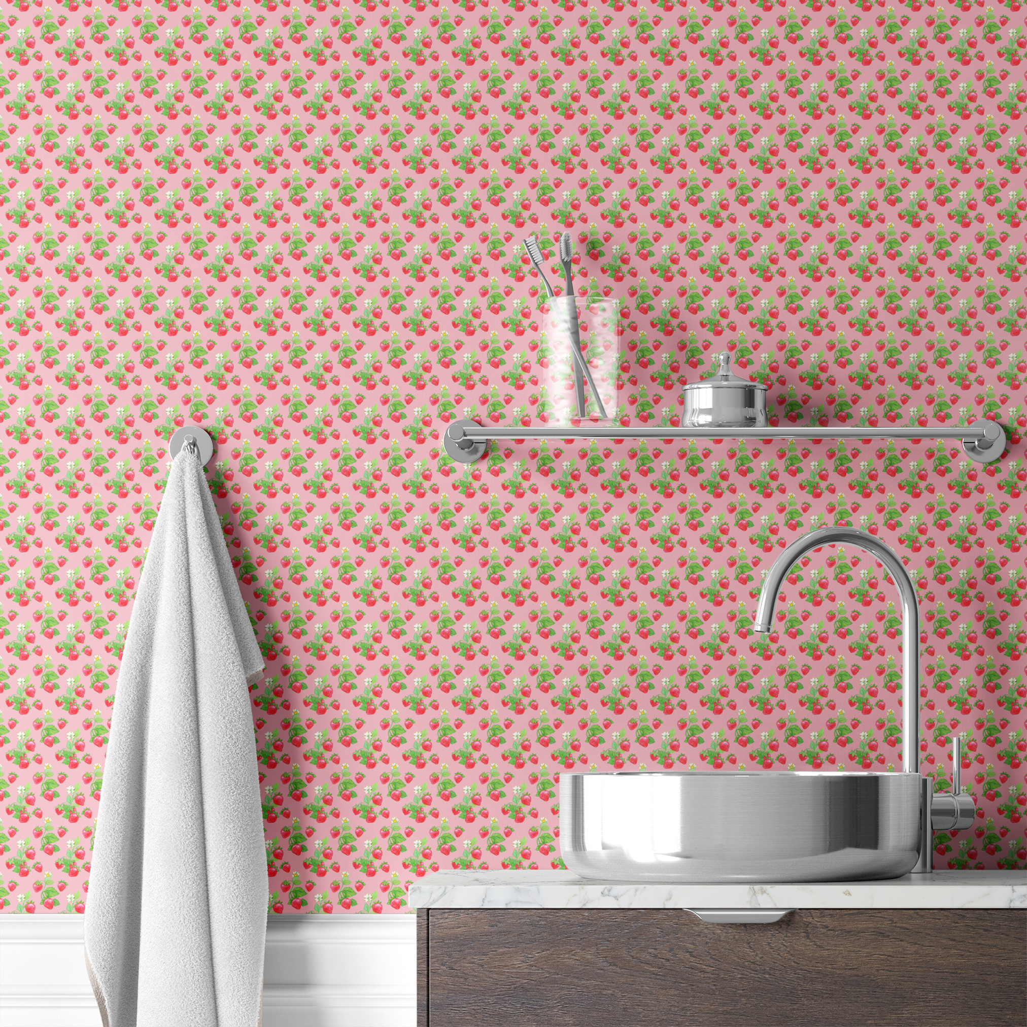 wallpaper bath mockup
