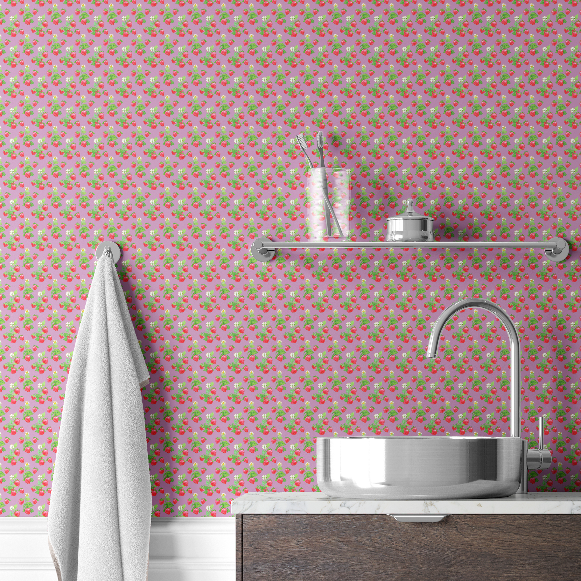 wallpaper bath mockup