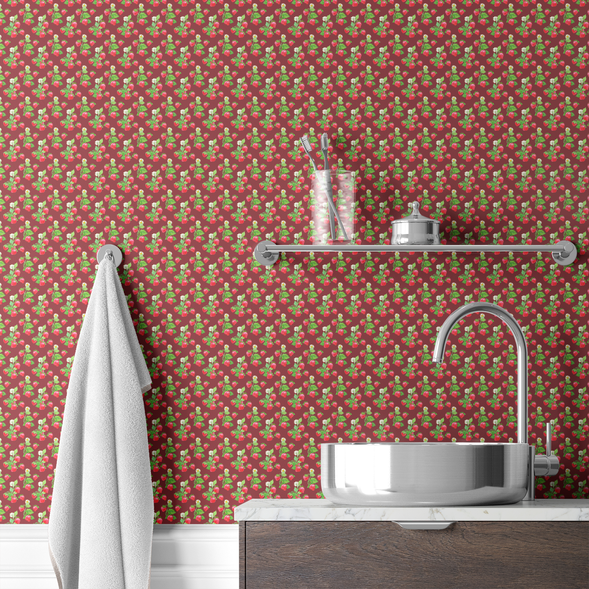 wallpaper bath mockup