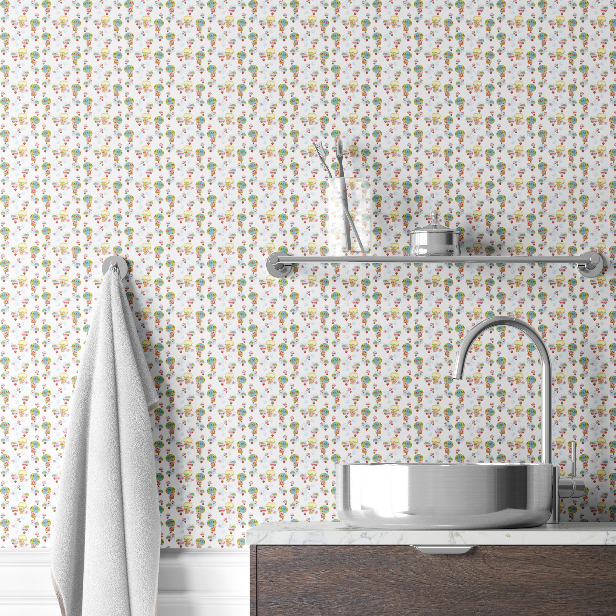 wallpaper bath mockup
