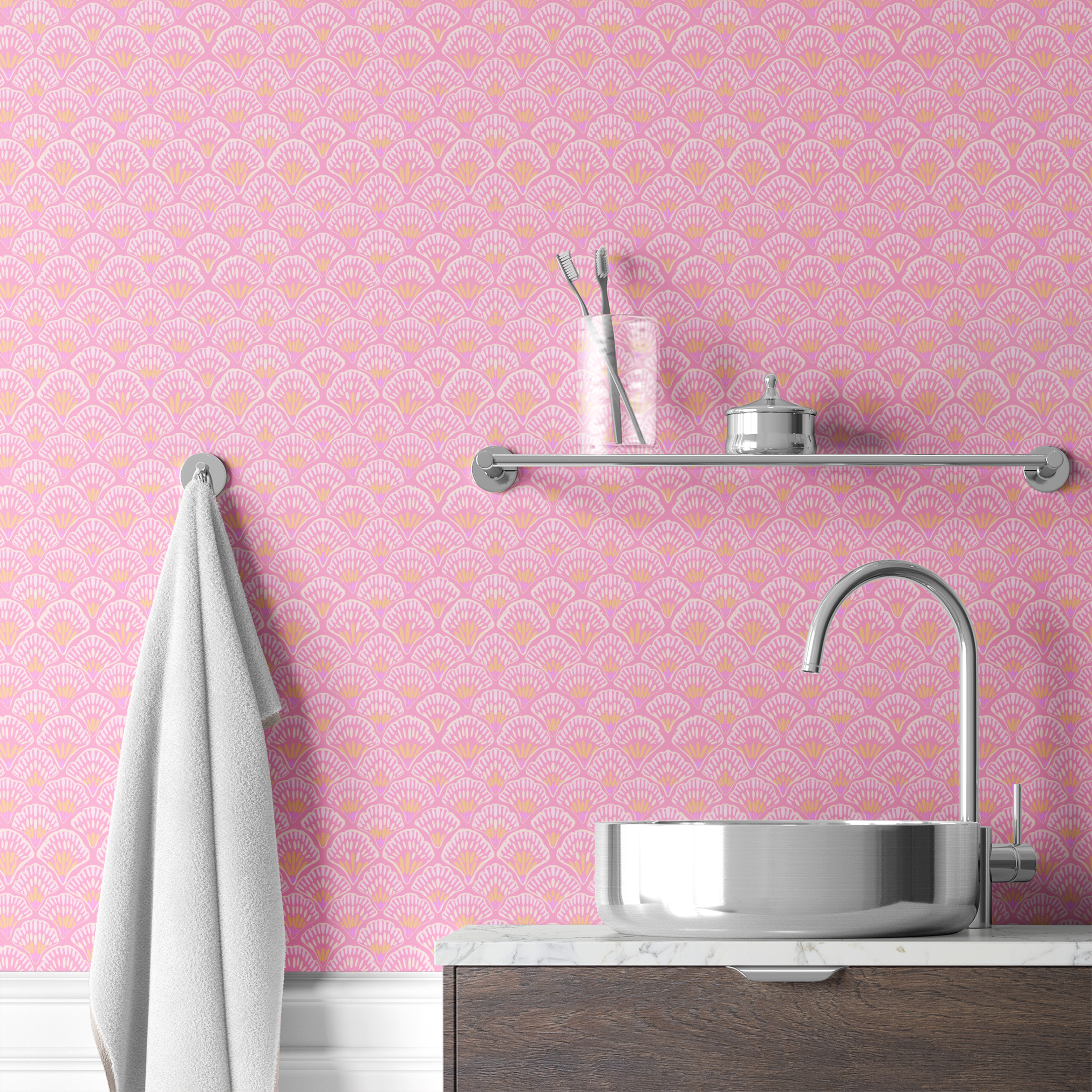 wallpaper bath mockup