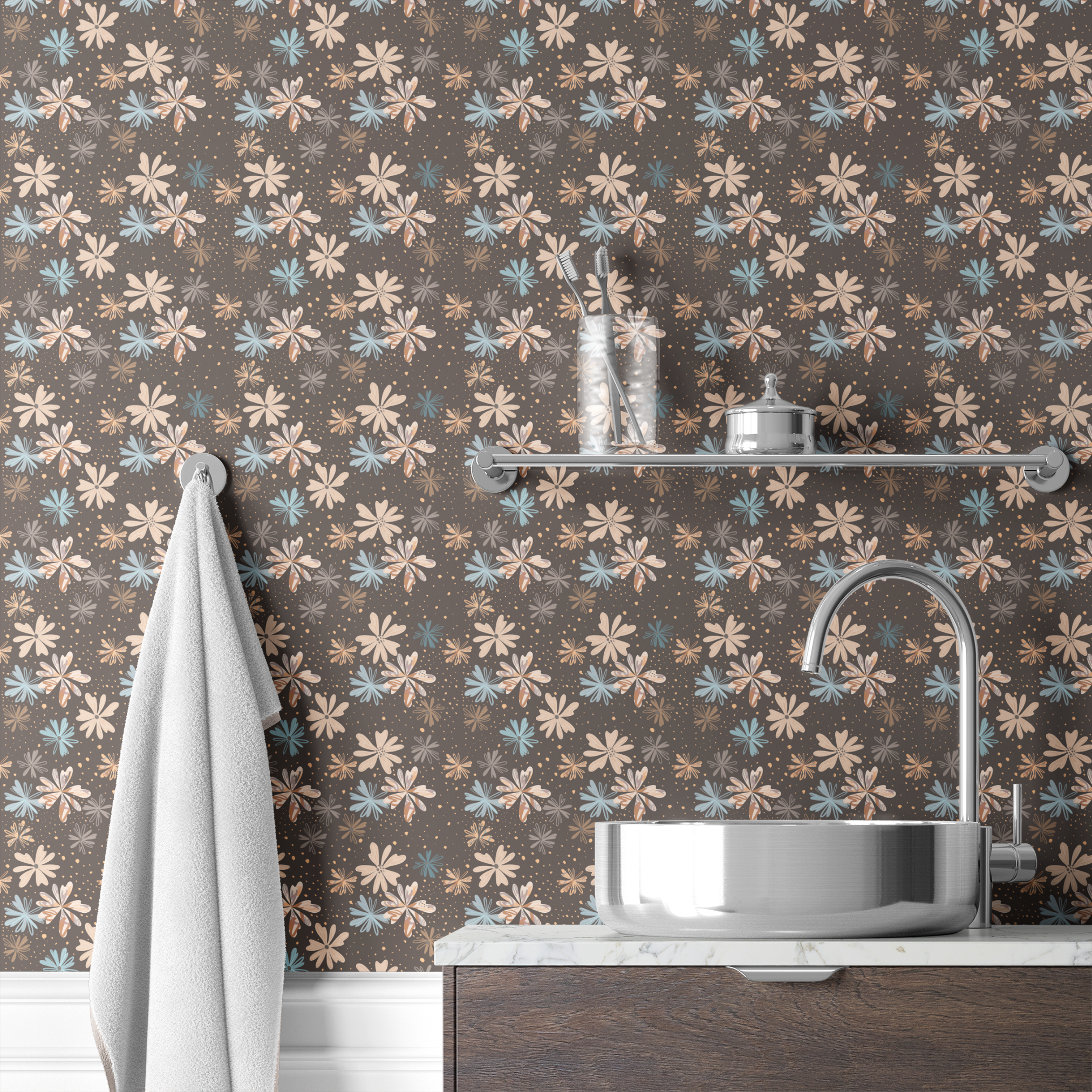 wallpaper bath mockup