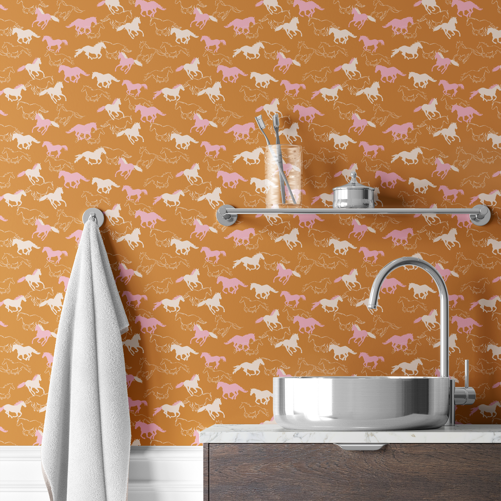 wallpaper bath mockup