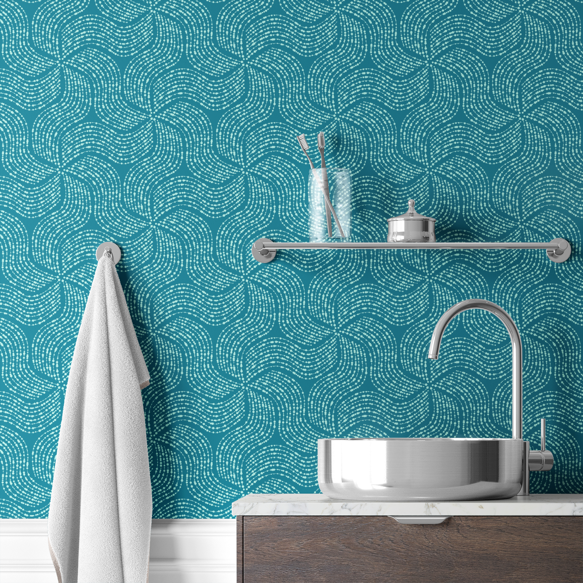 wallpaper bath mockup