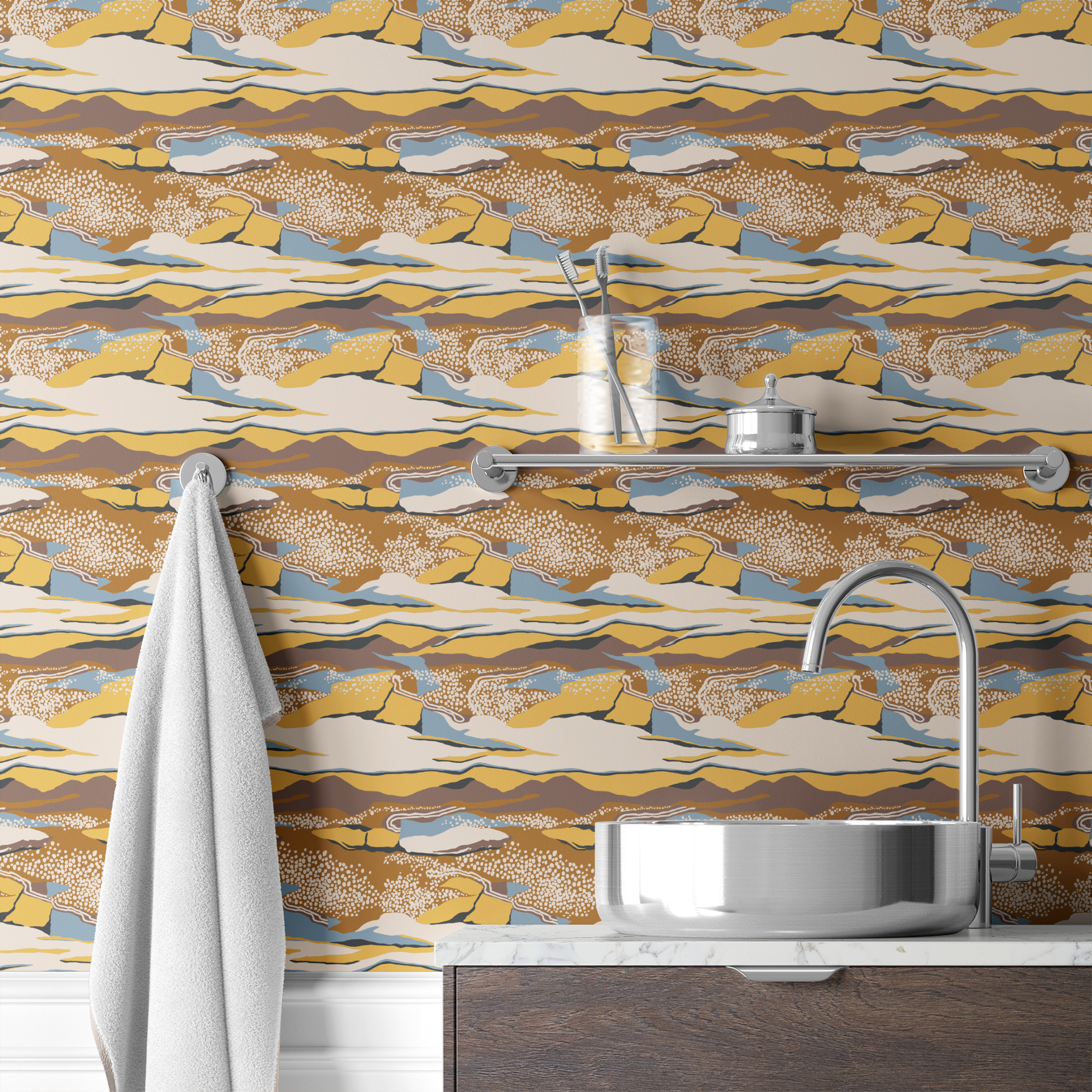 wallpaper bath mockup