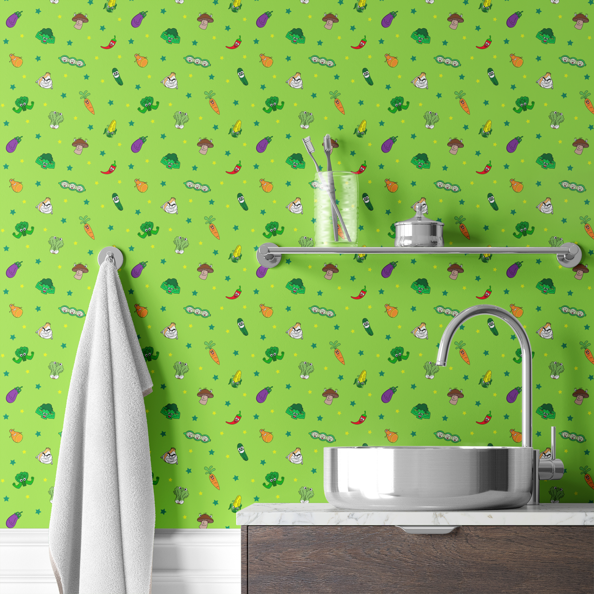 wallpaper bath mockup