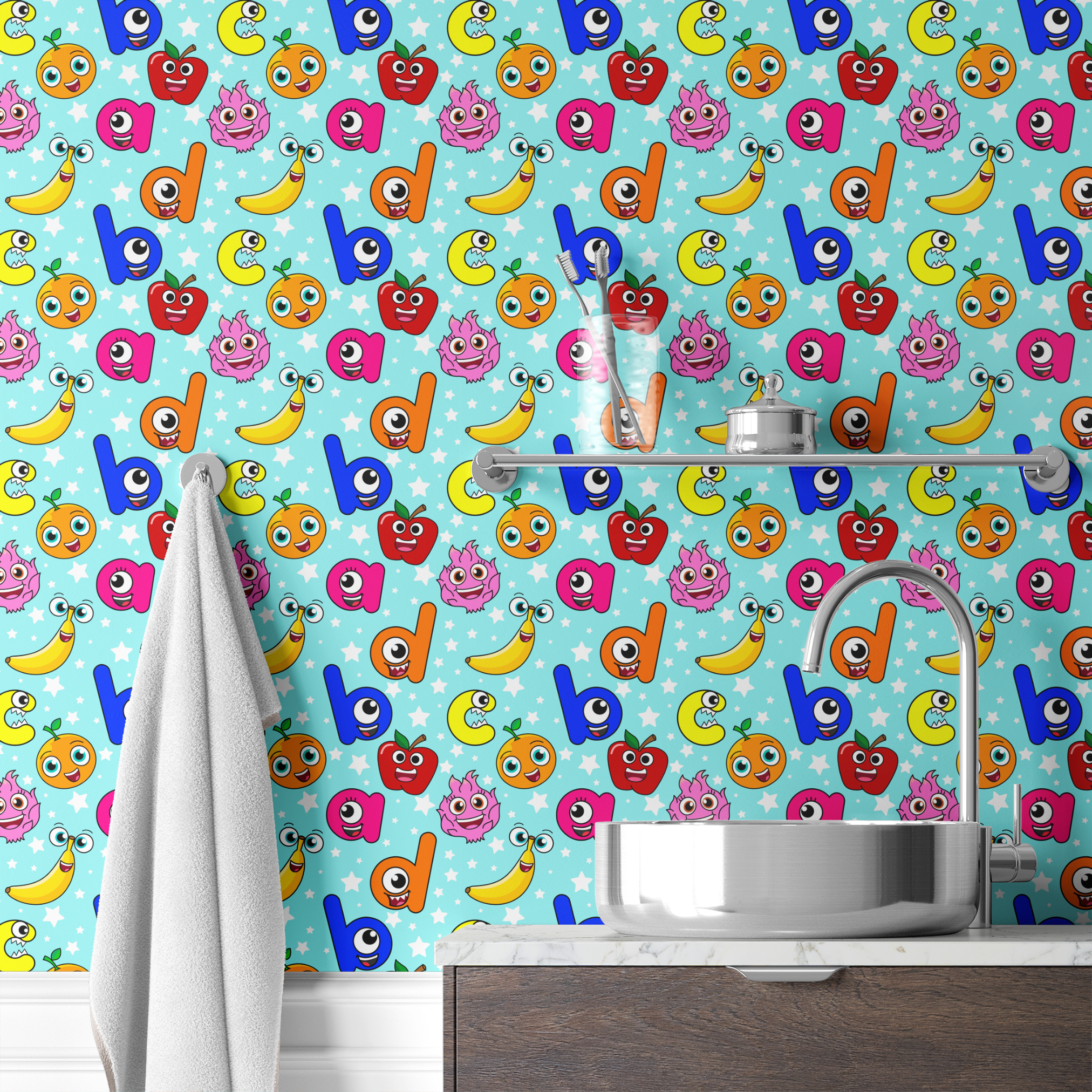 wallpaper bath mockup