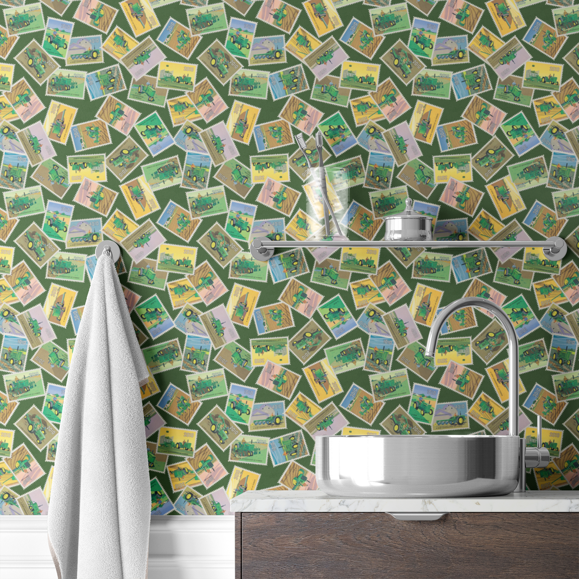 wallpaper bath mockup