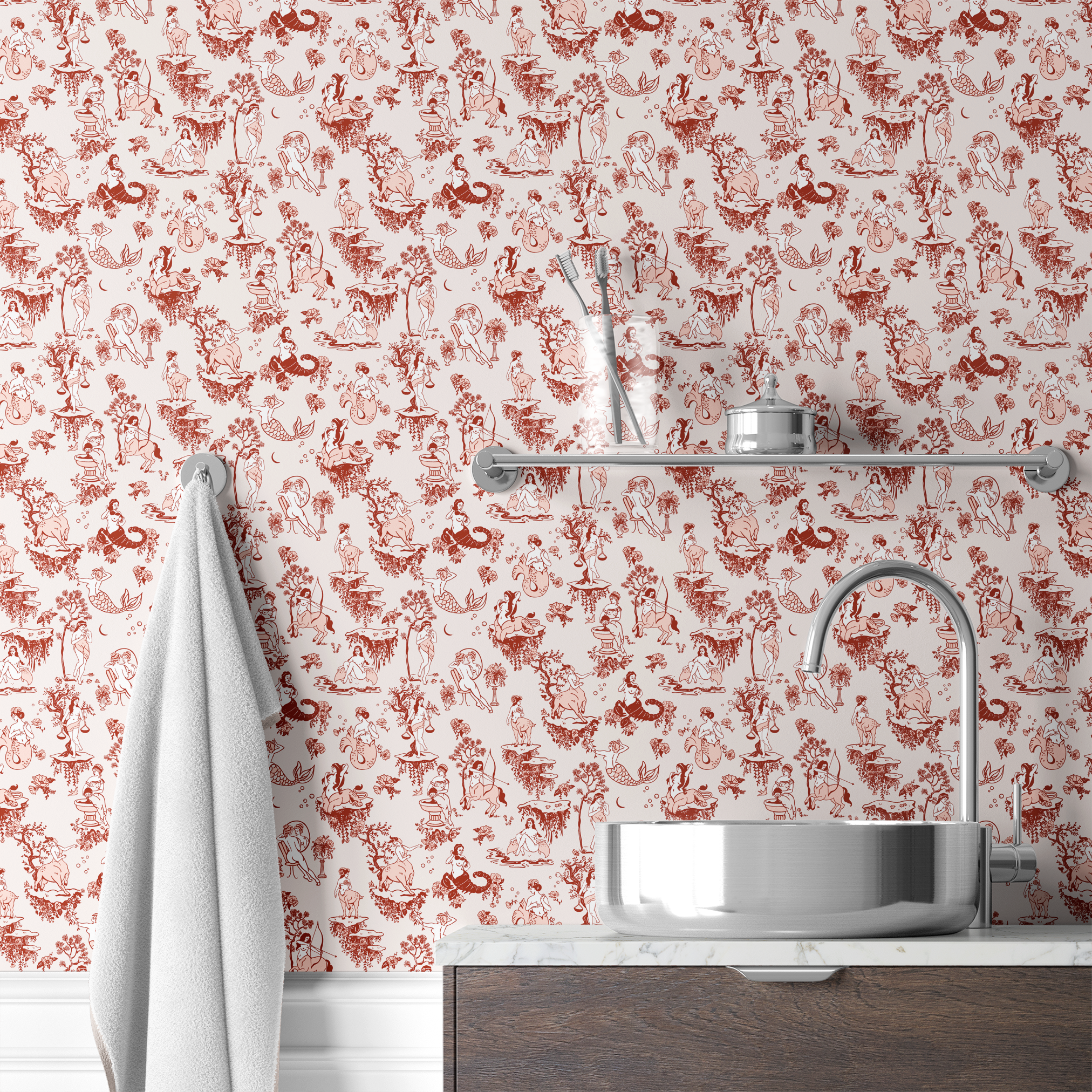 wallpaper bath mockup