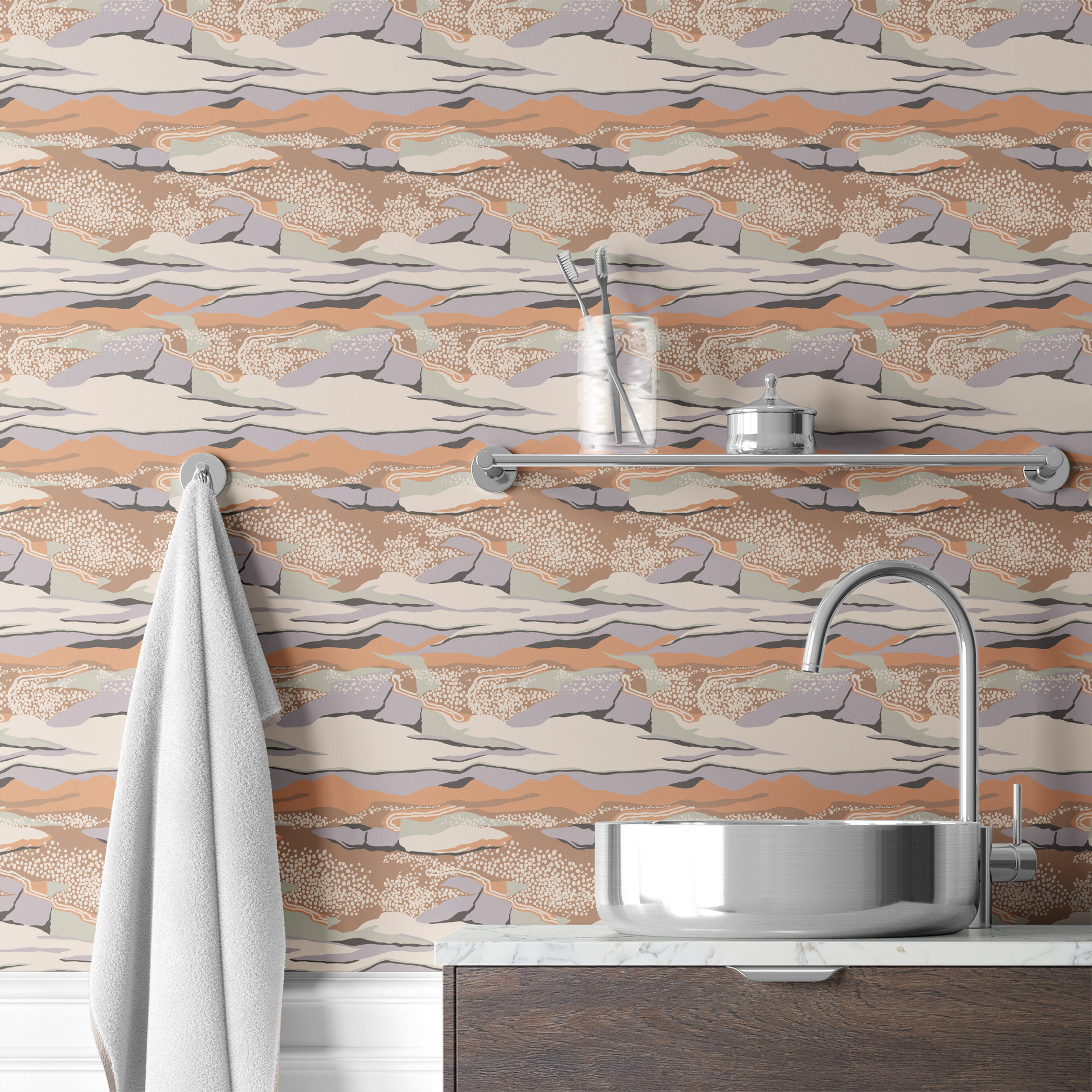 wallpaper bath mockup