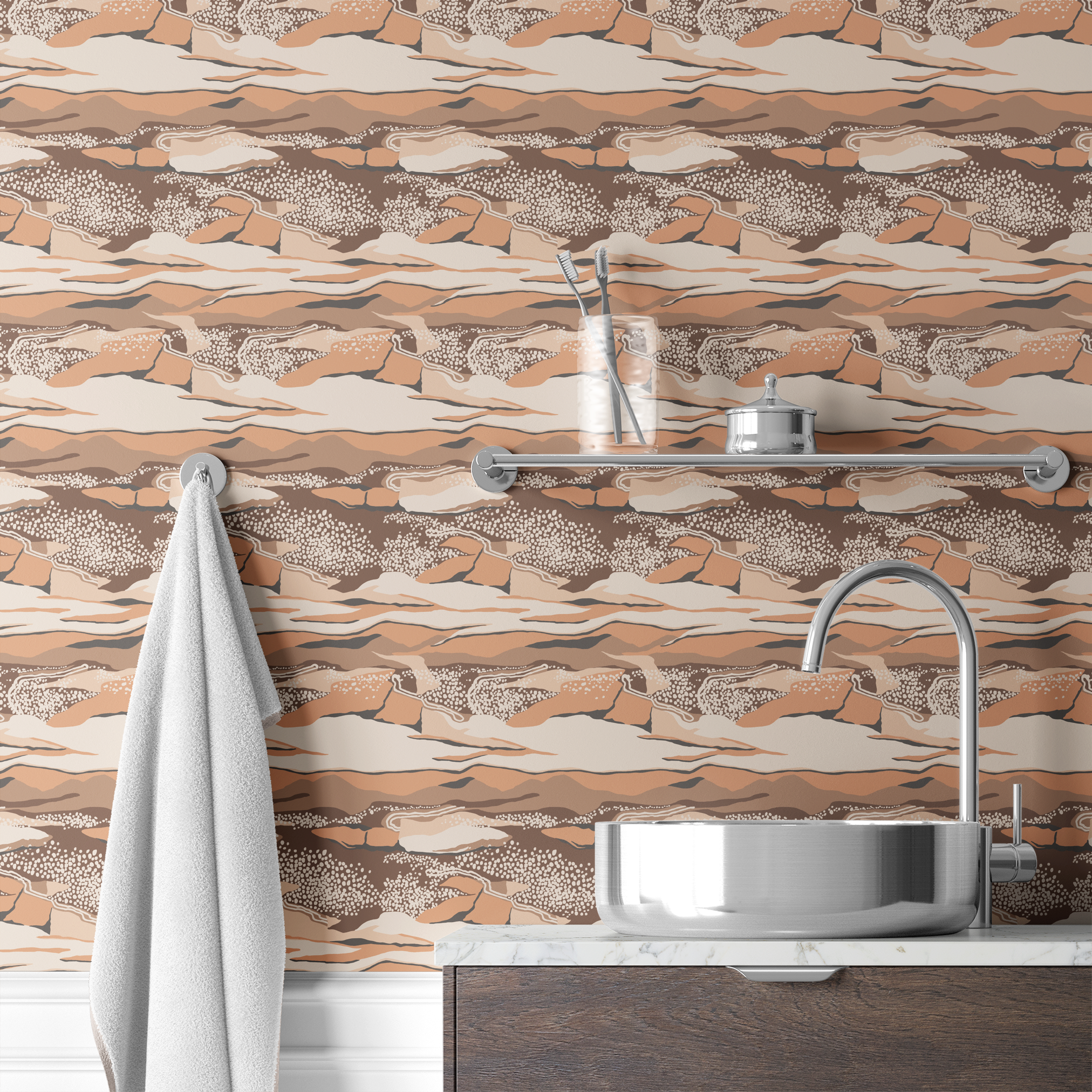 wallpaper bath mockup