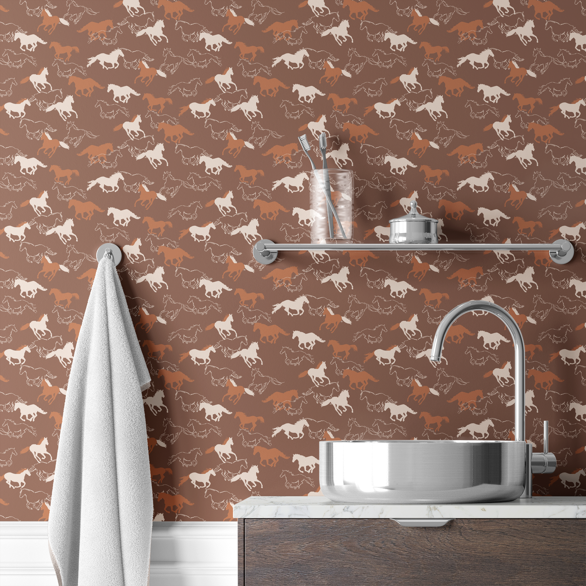 wallpaper bath mockup