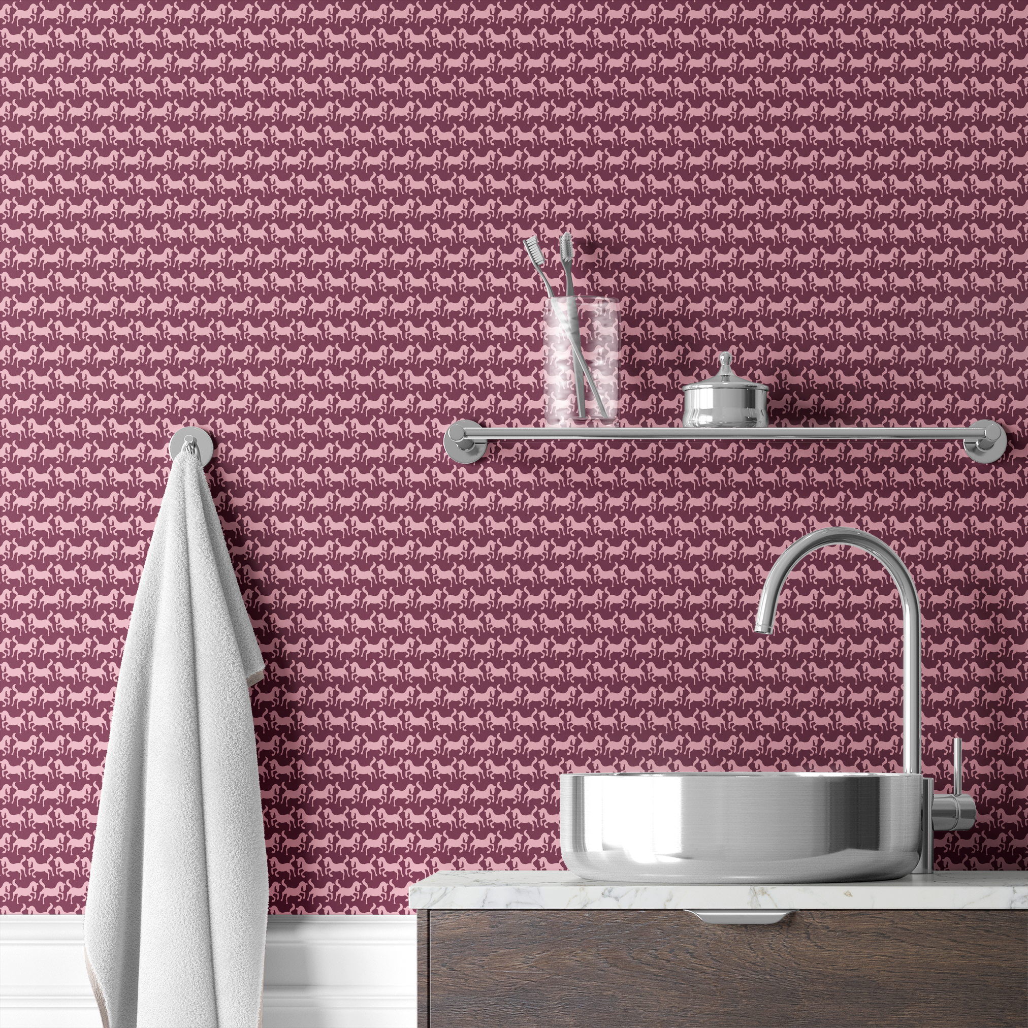 wallpaper bath mockup