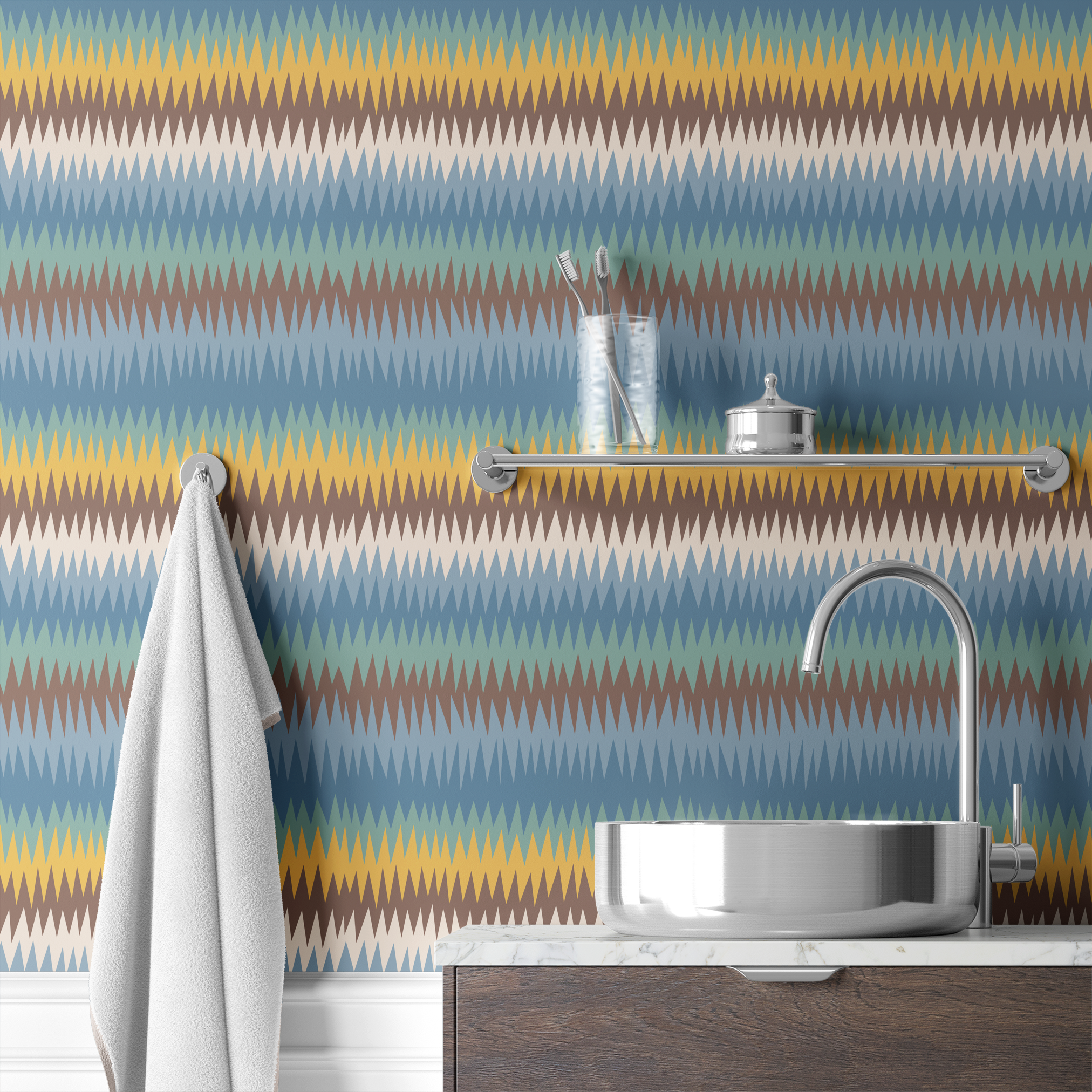 wallpaper bath mockup