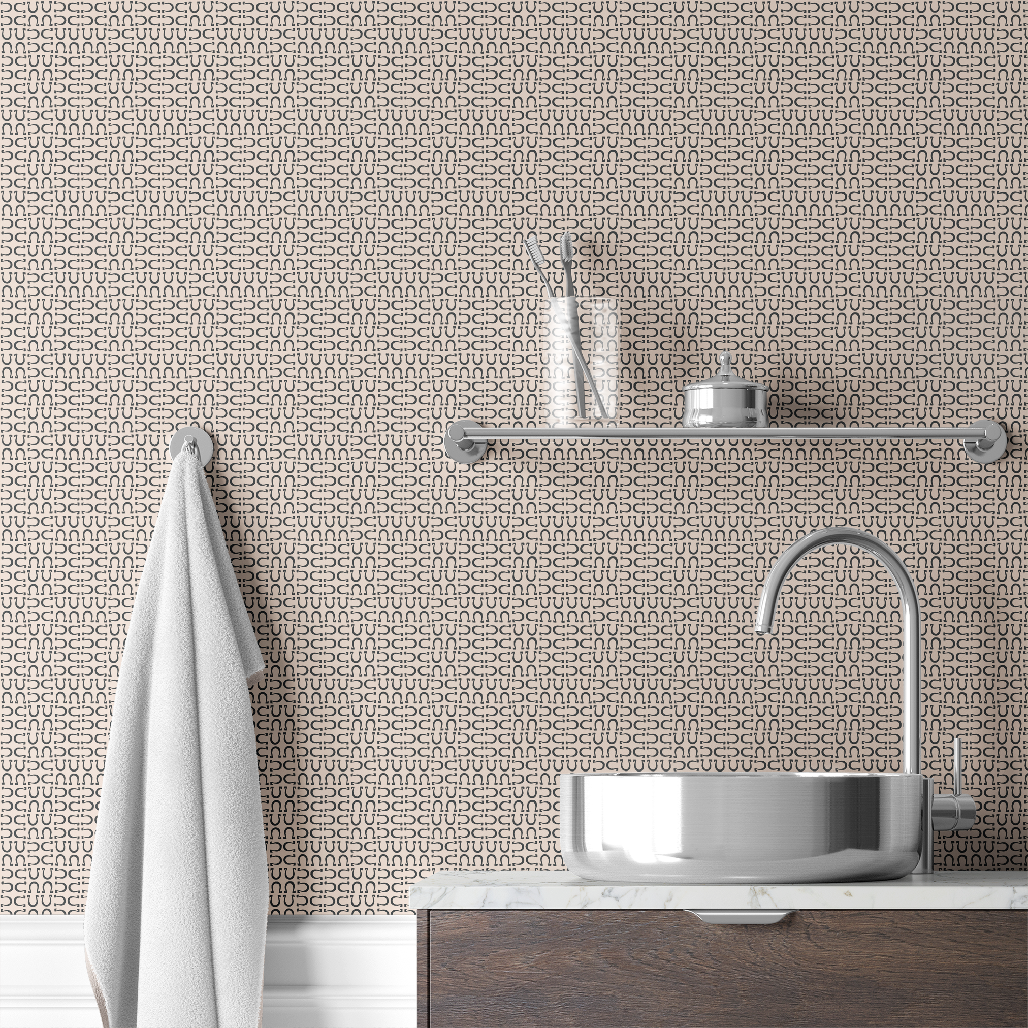 wallpaper bath mockup