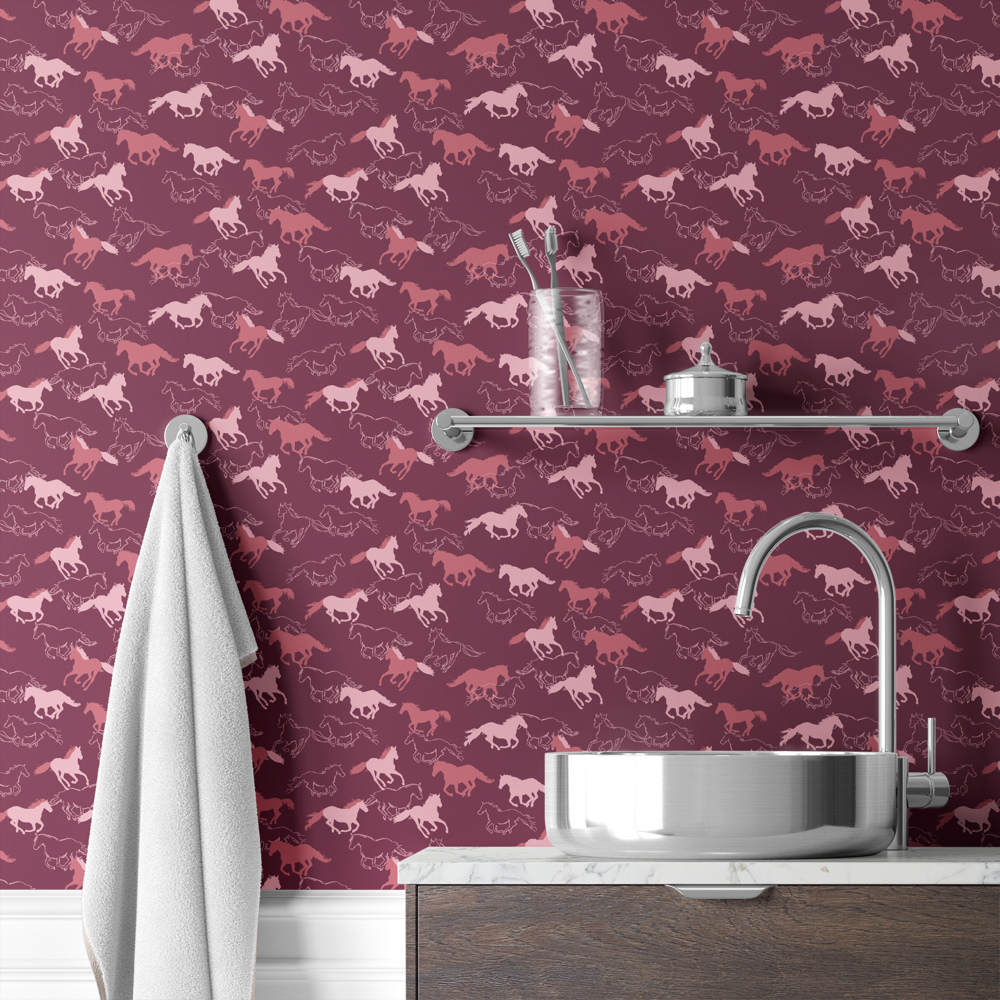 wallpaper bath mockup