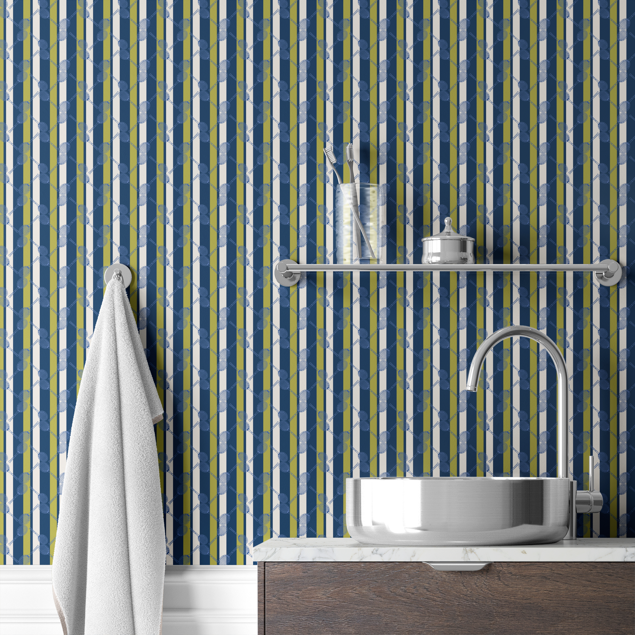 wallpaper bath mockup