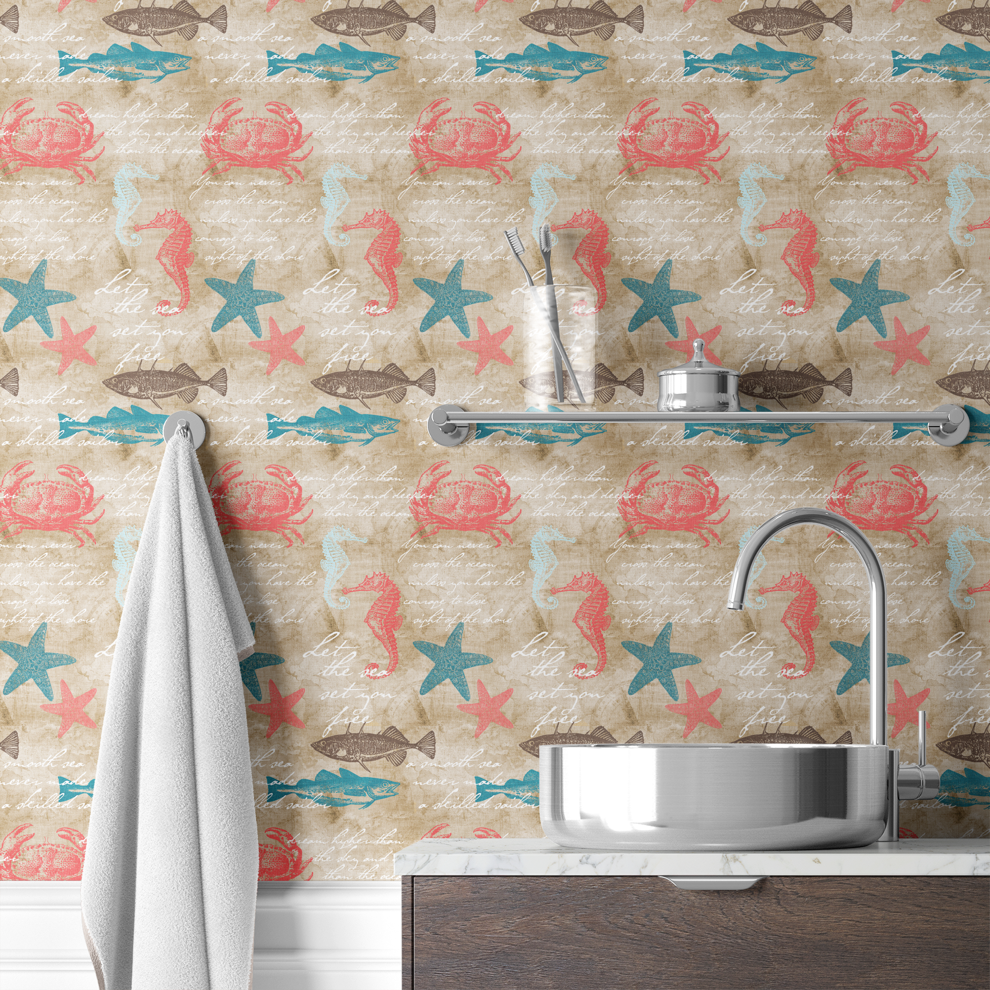 wallpaper bath mockup