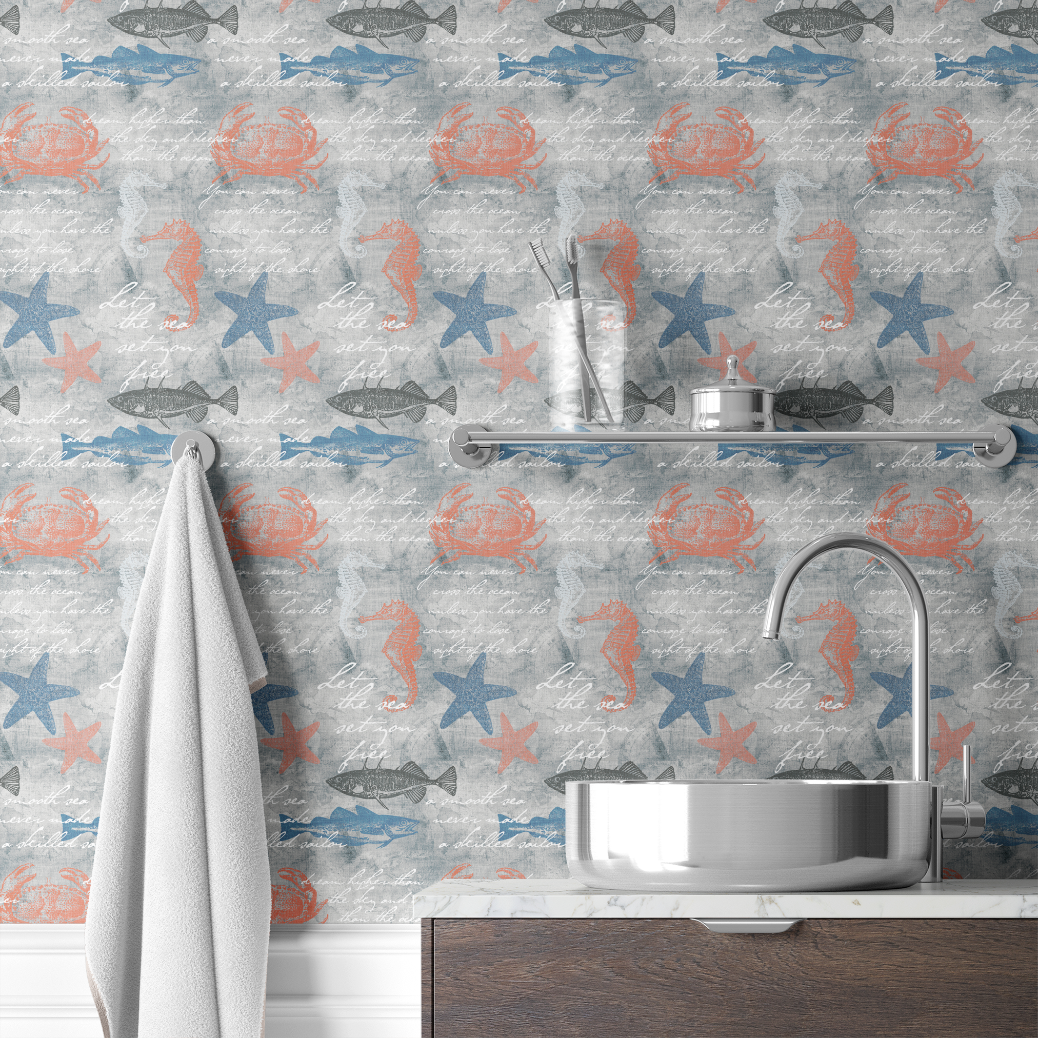 wallpaper bath mockup