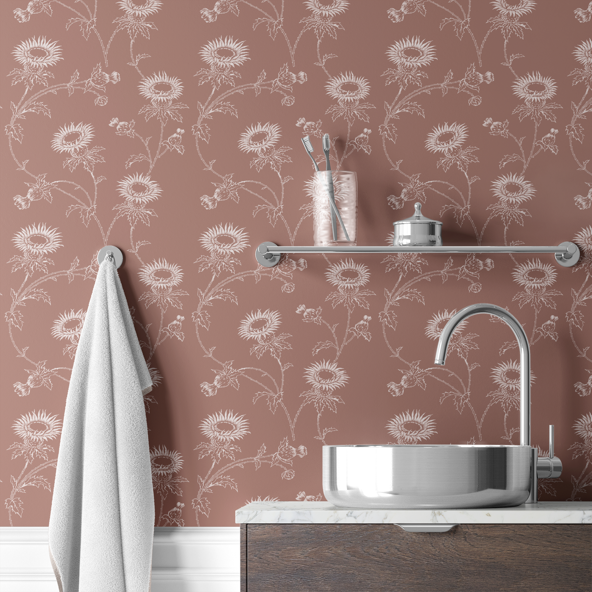 wallpaper bath mockup