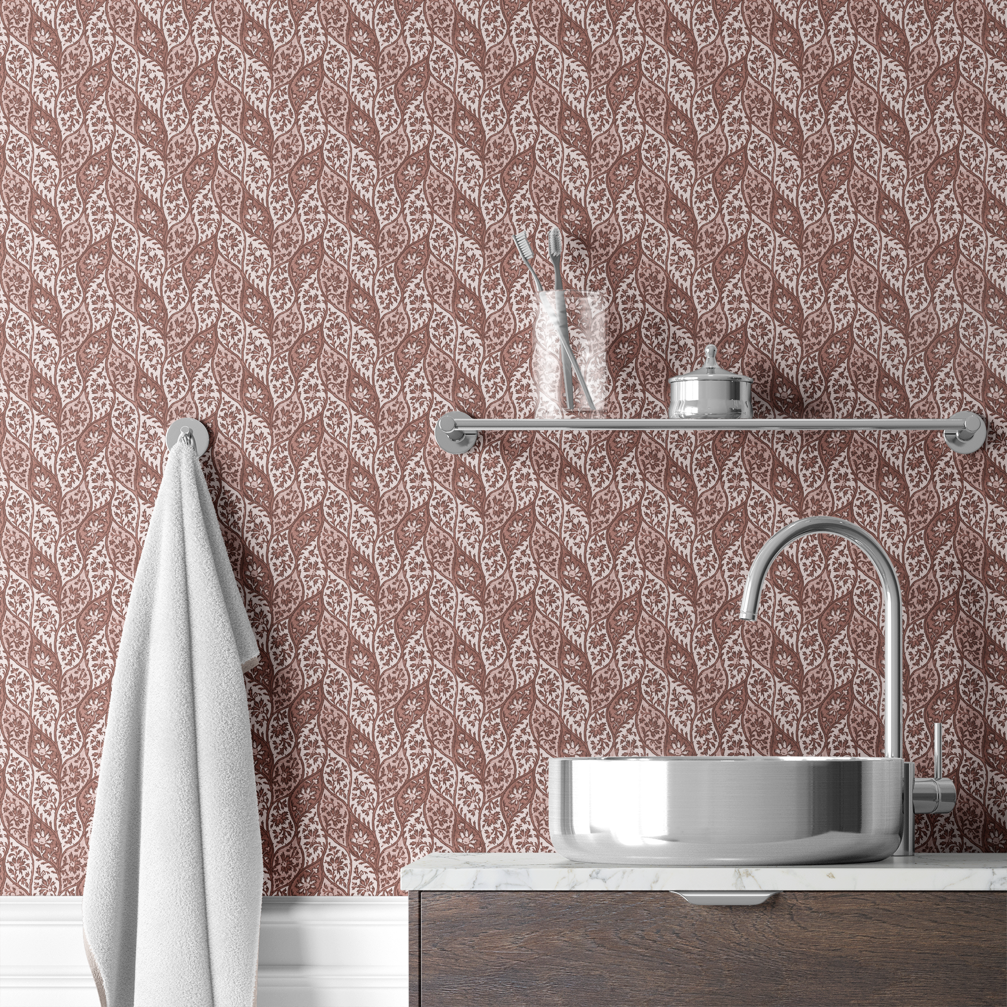 wallpaper bath mockup