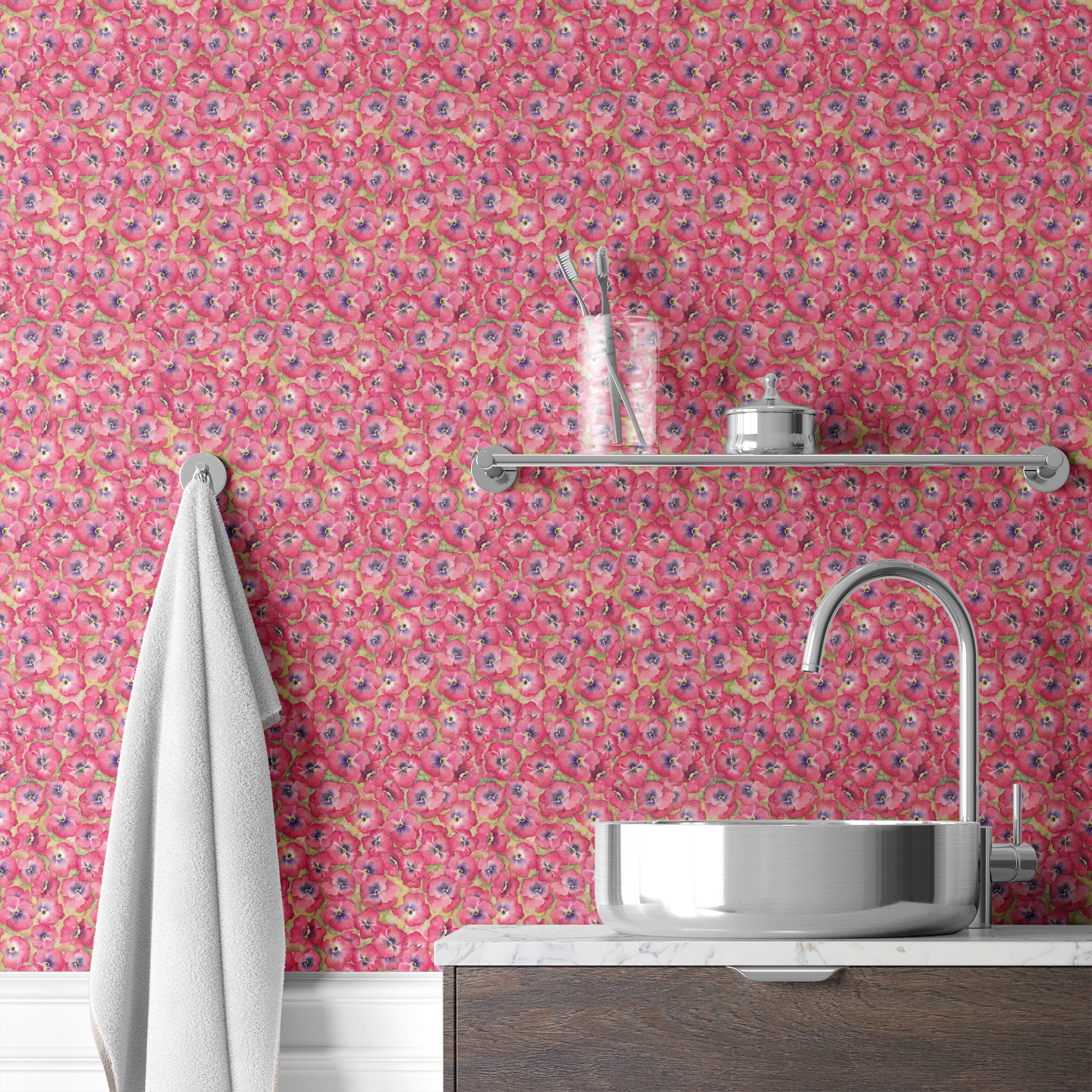 wallpaper bath mockup