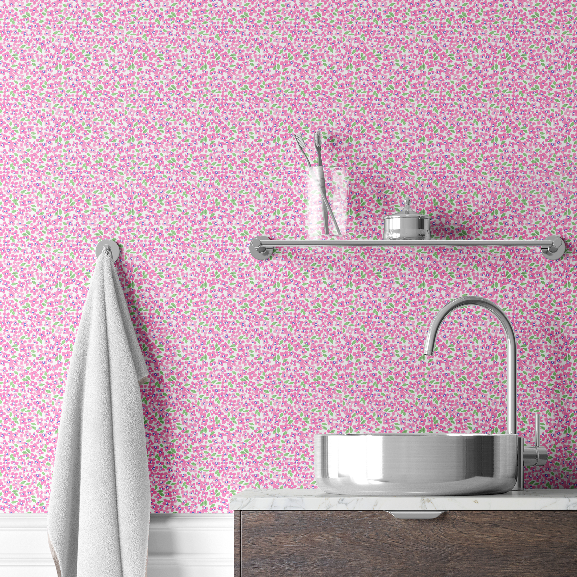 wallpaper bath mockup