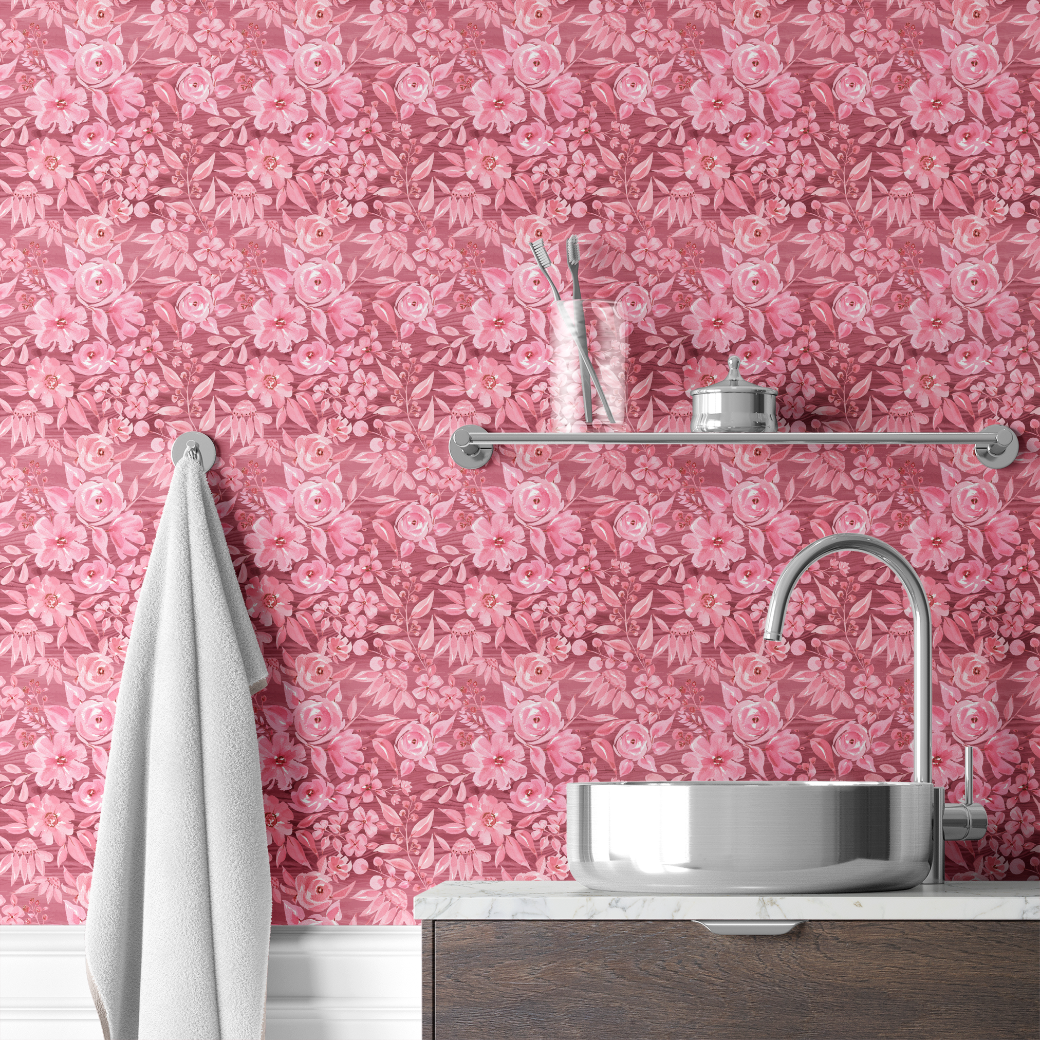 wallpaper bath mockup