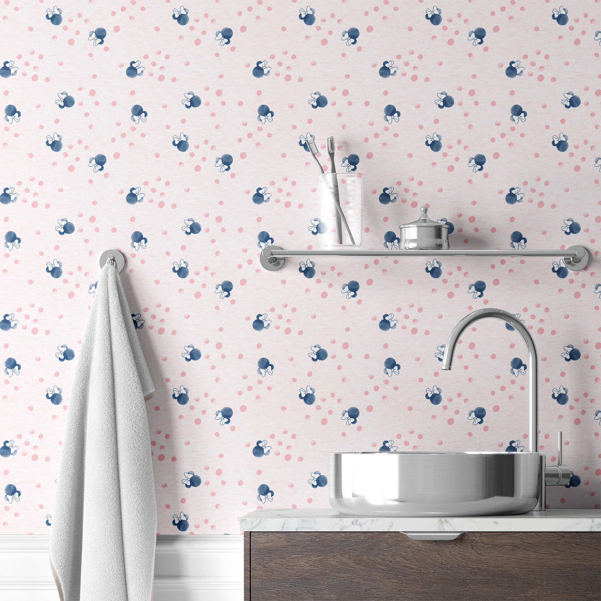 wallpaper bath mockup