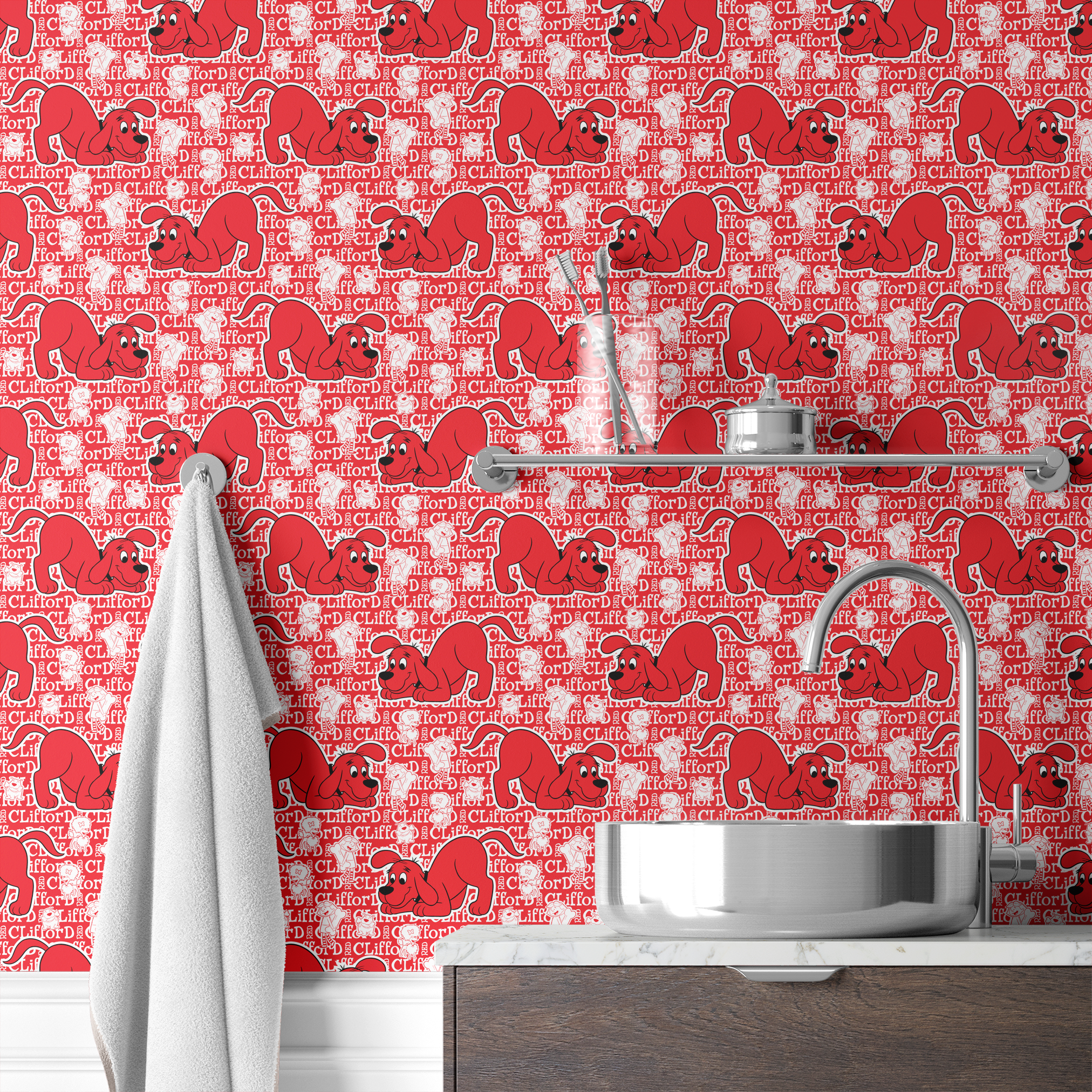 wallpaper bath mockup