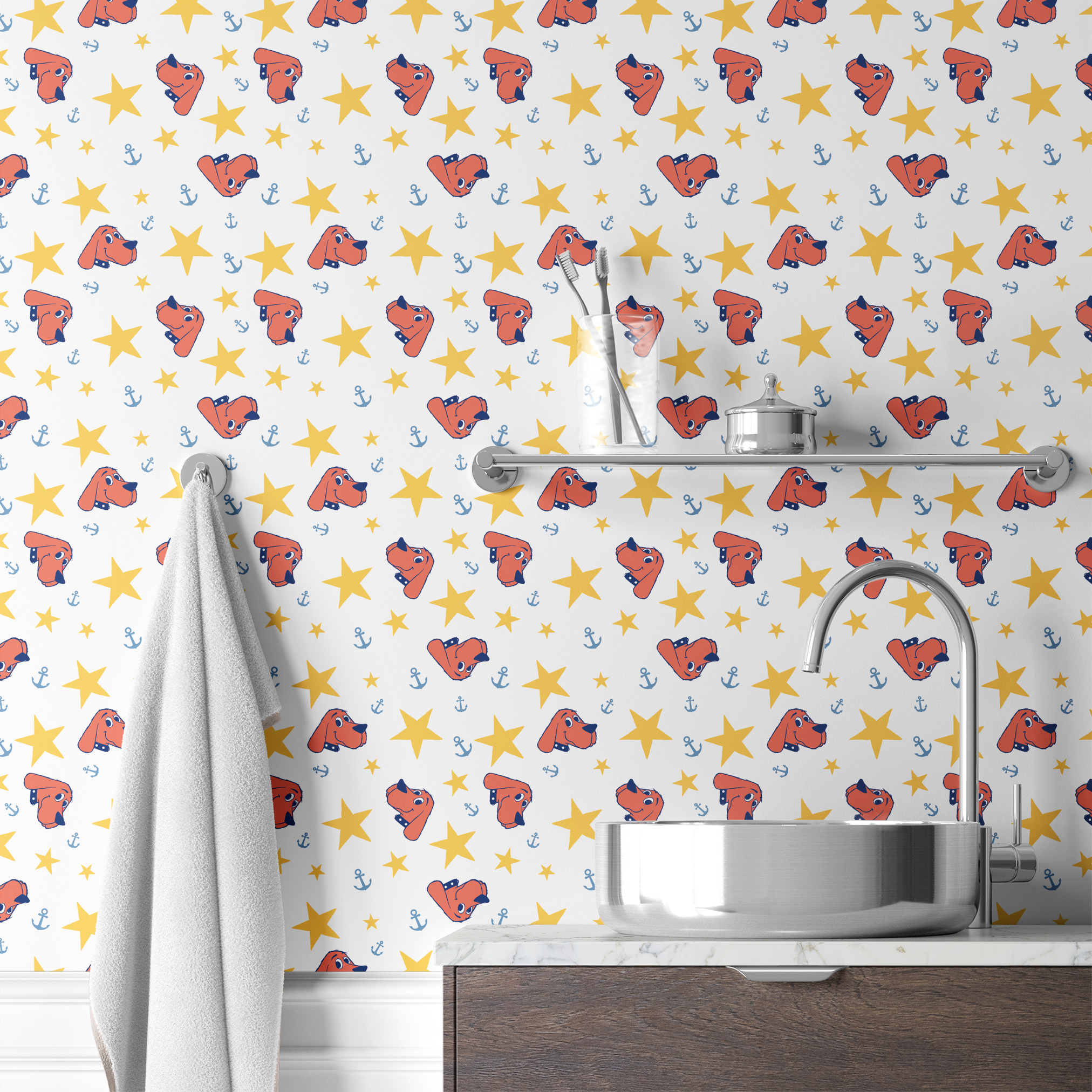 wallpaper bath mockup