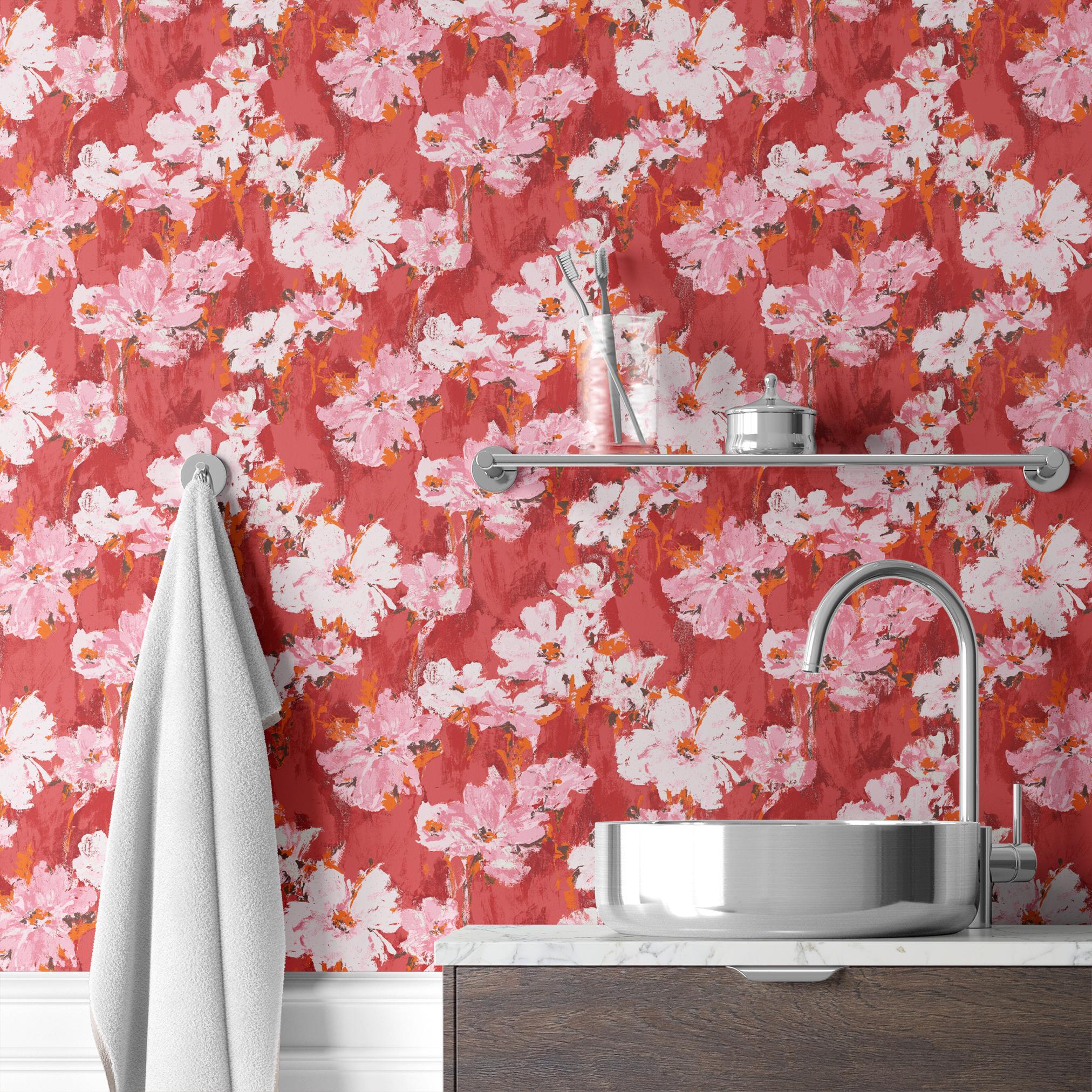wallpaper bath mockup
