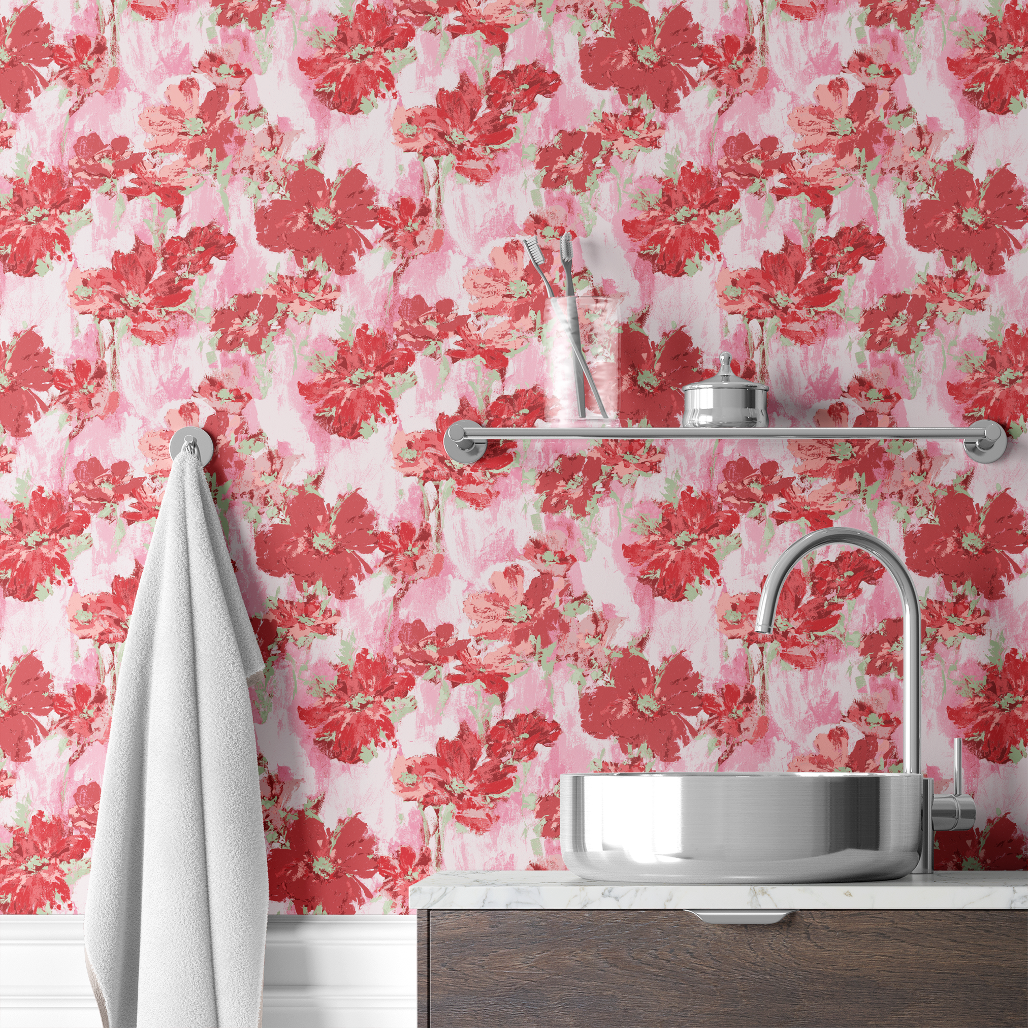 wallpaper bath mockup