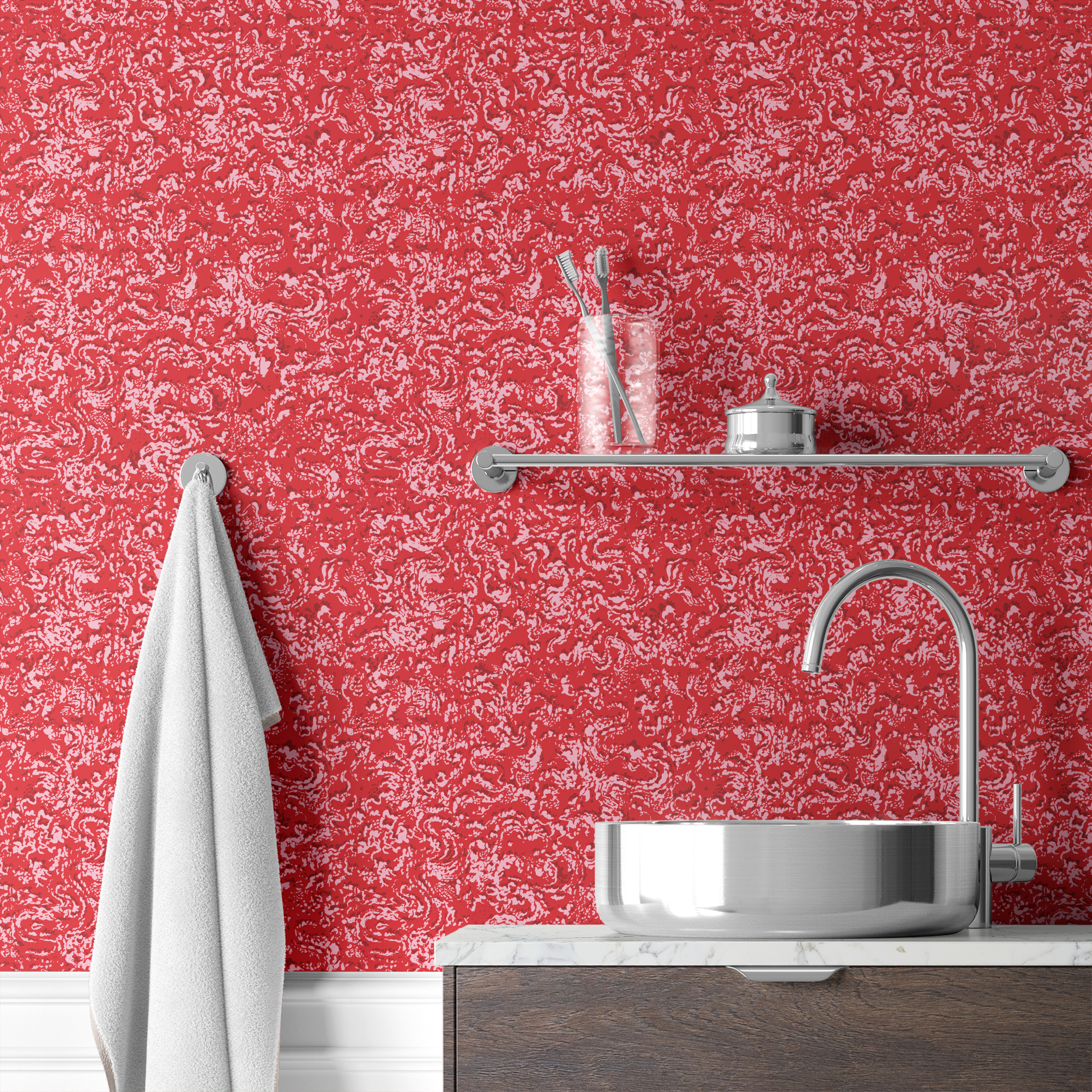 wallpaper bath mockup