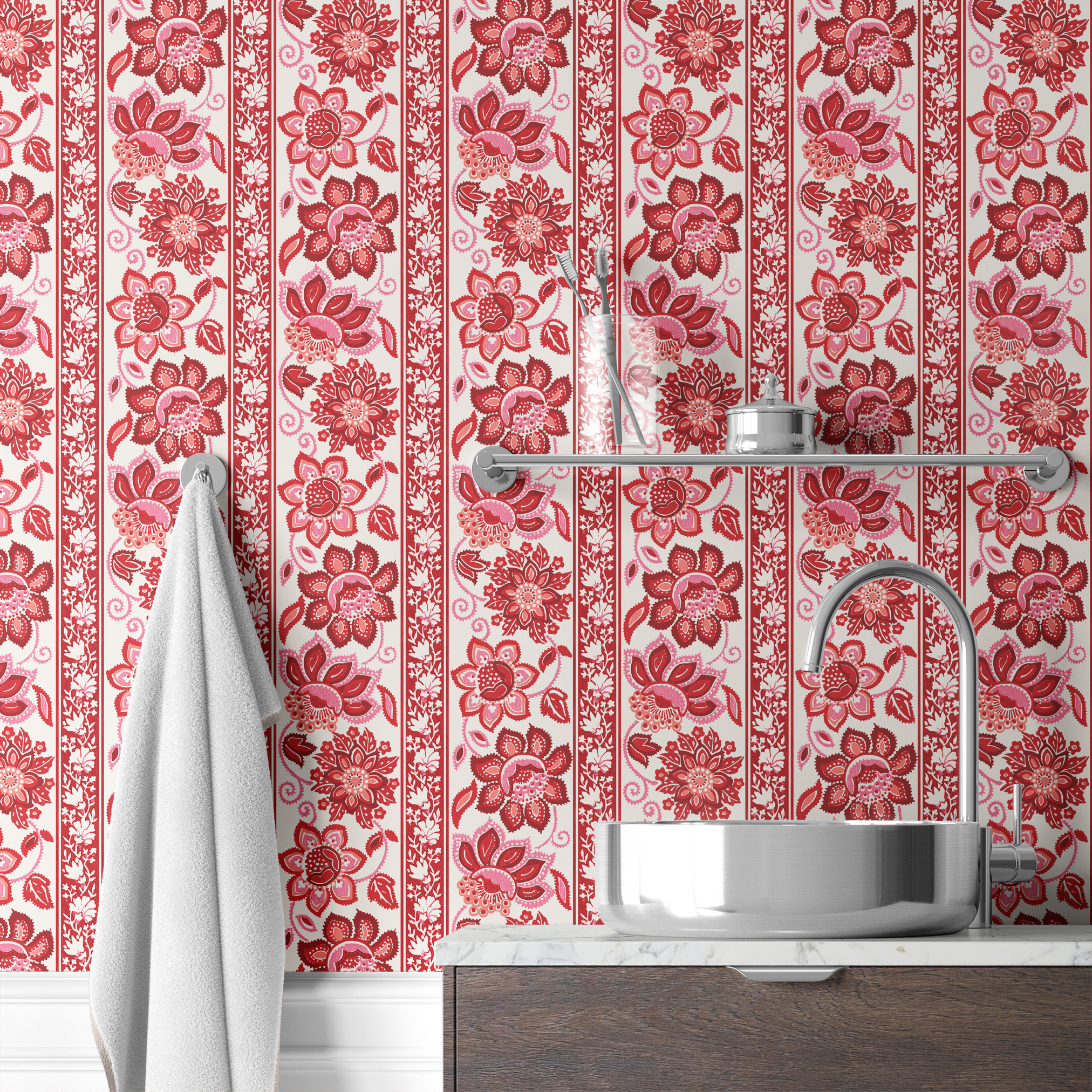 wallpaper bath mockup