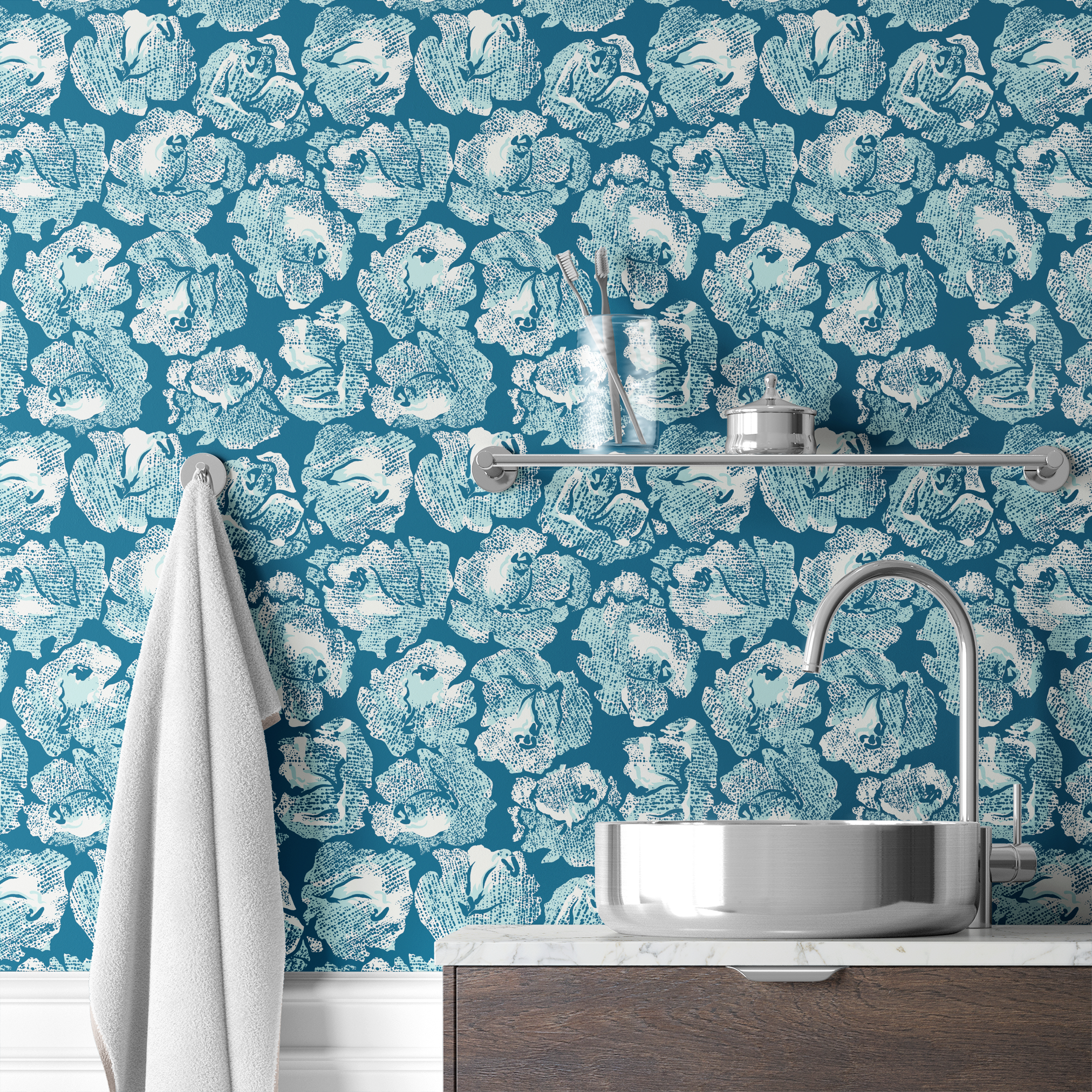 wallpaper bath mockup