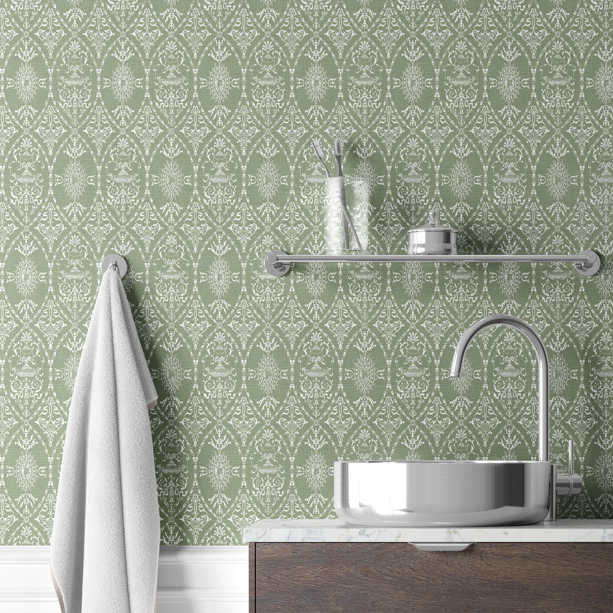 wallpaper bath mockup