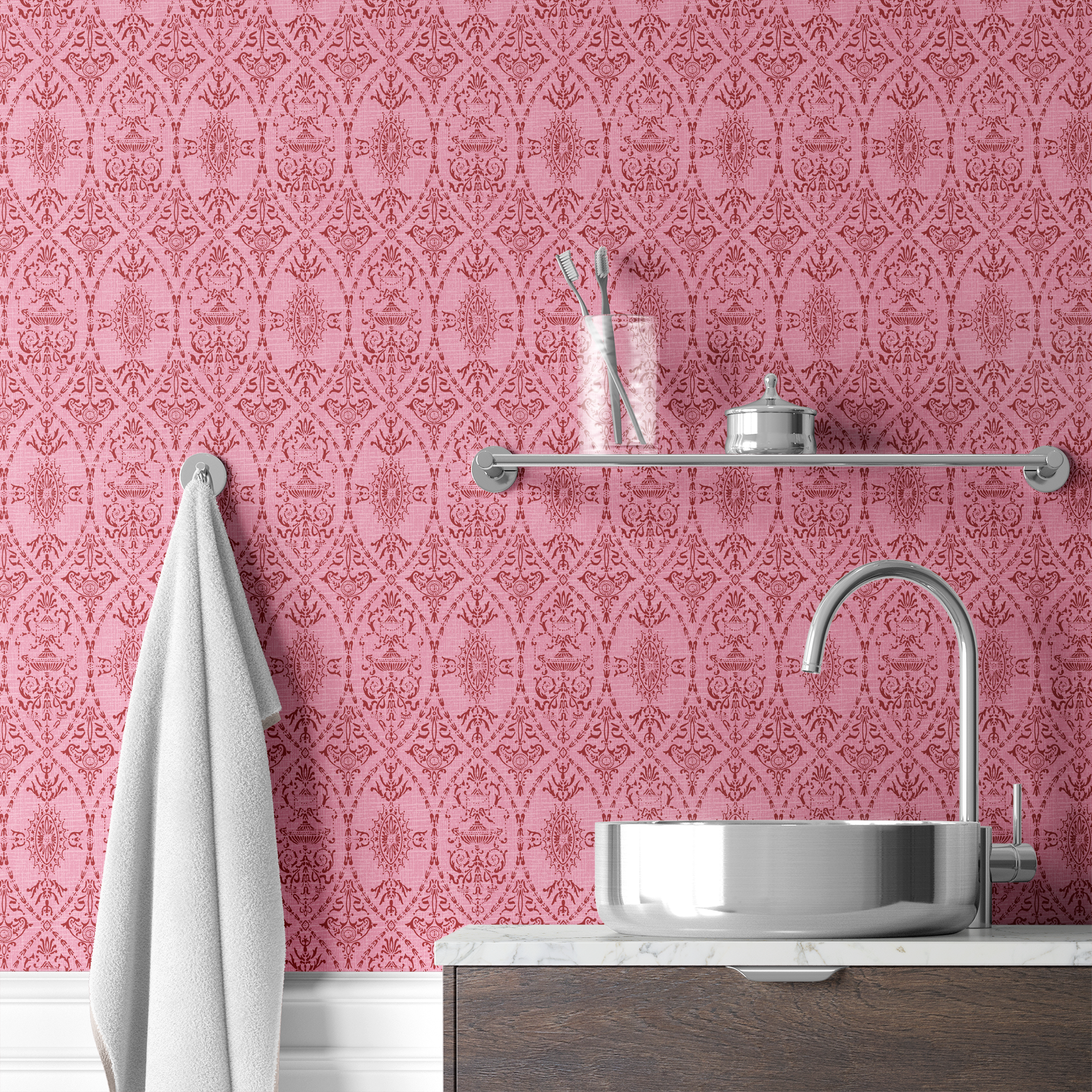 wallpaper bath mockup