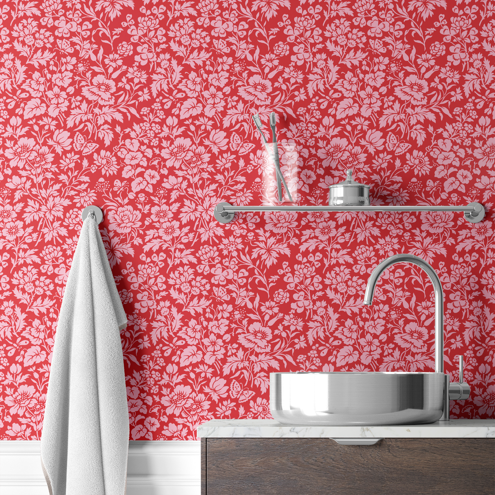 wallpaper bath mockup